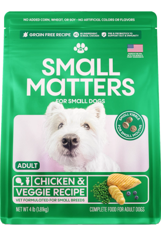 Chicken & Veggie Recipe Dry Dog Food Front of Pack