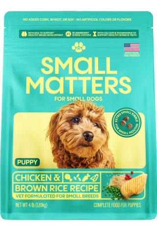 Chicken & Brown Rice Recipe Dry Dog Food for Puppies Front of Pack