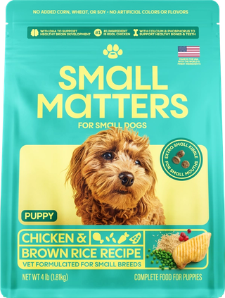 Chicken & Brown Rice Recipe Dry Dog Food for Puppies Front of Pack