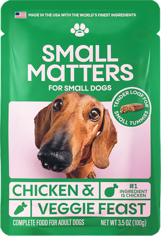 Chicken & Veggie Feast pouch front of pack