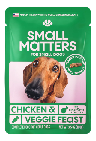 Chicken & Veggie Feast pouch front of pack