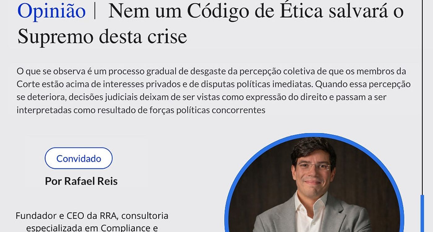 Nem um Código de Ética salvará o Supremo desta crise