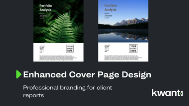 Enhanced Cover Page Customization for PDF Reports