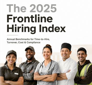 The cover of the 2025 Frontline Hiring Index