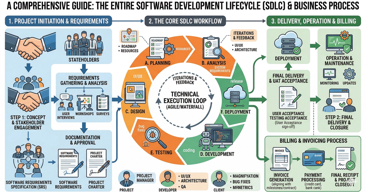 Complete Software Project Development: From Concept to Delivery & Billing