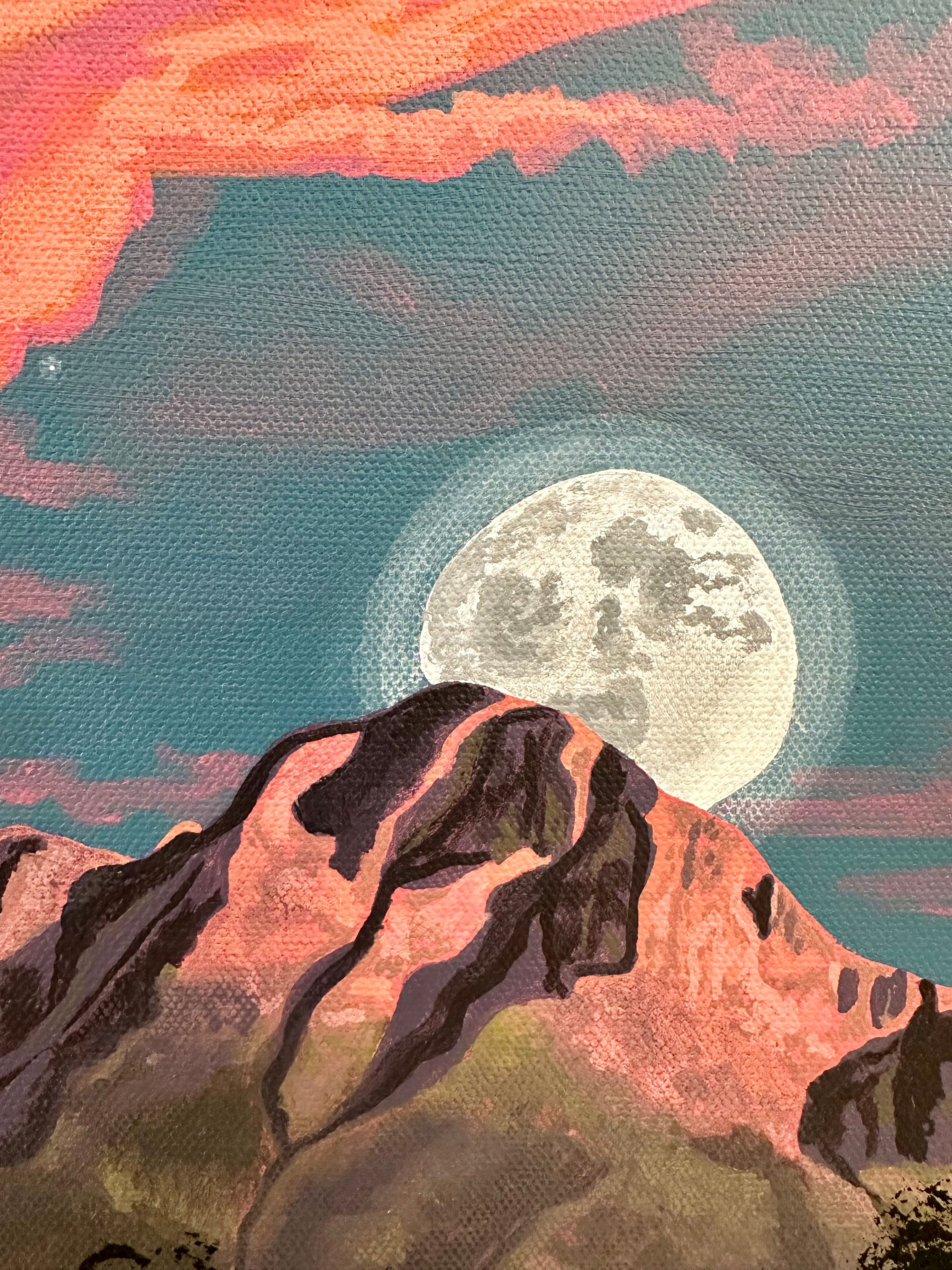 thumbnail Details of the moon in the painting