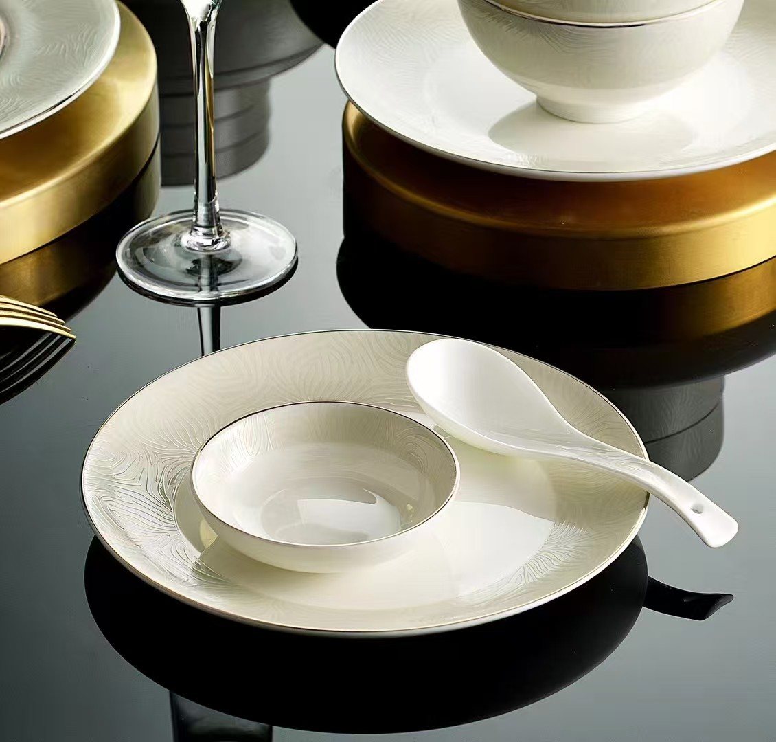 golden tableware