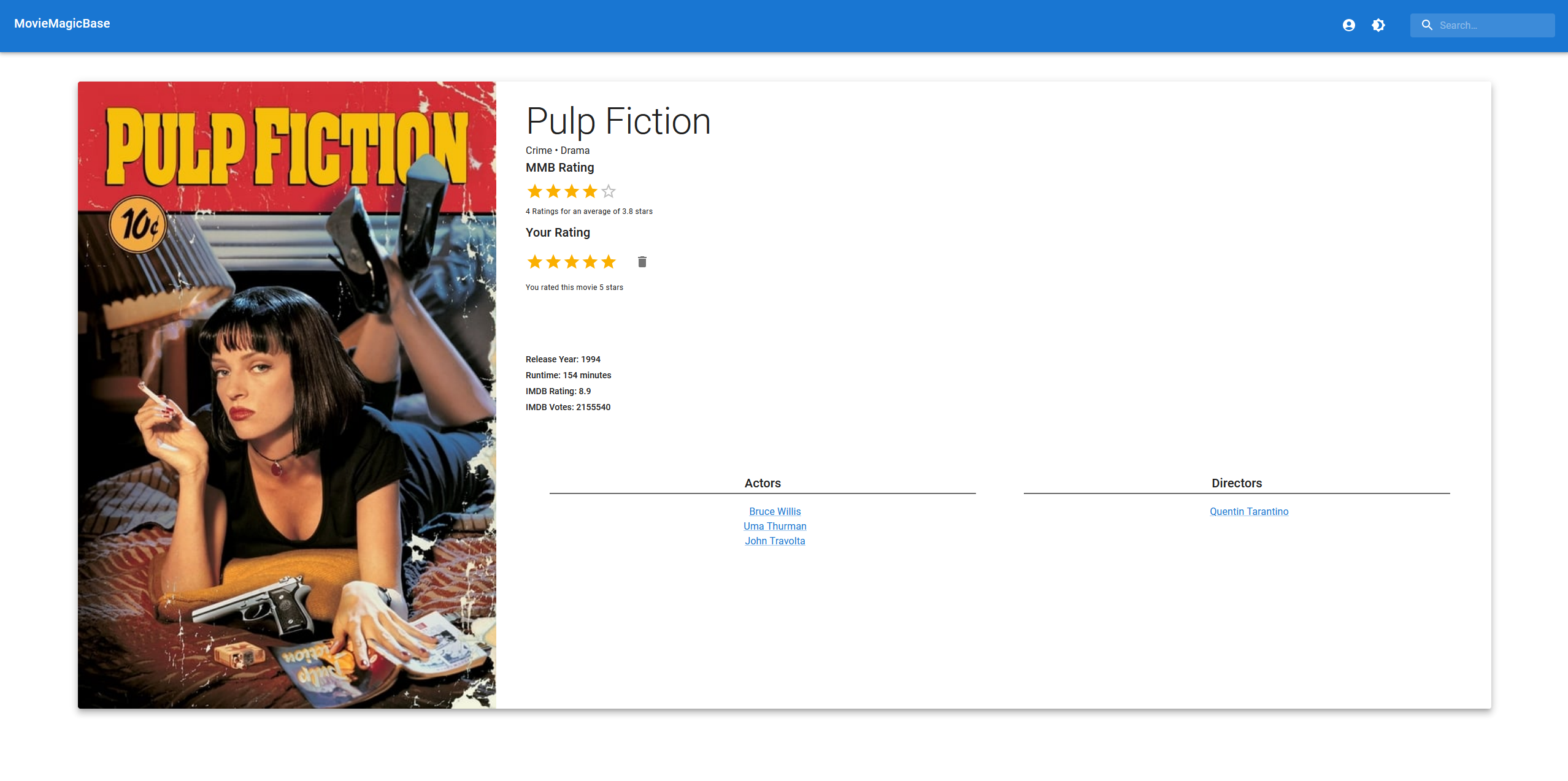 Light mode pulp fiction page