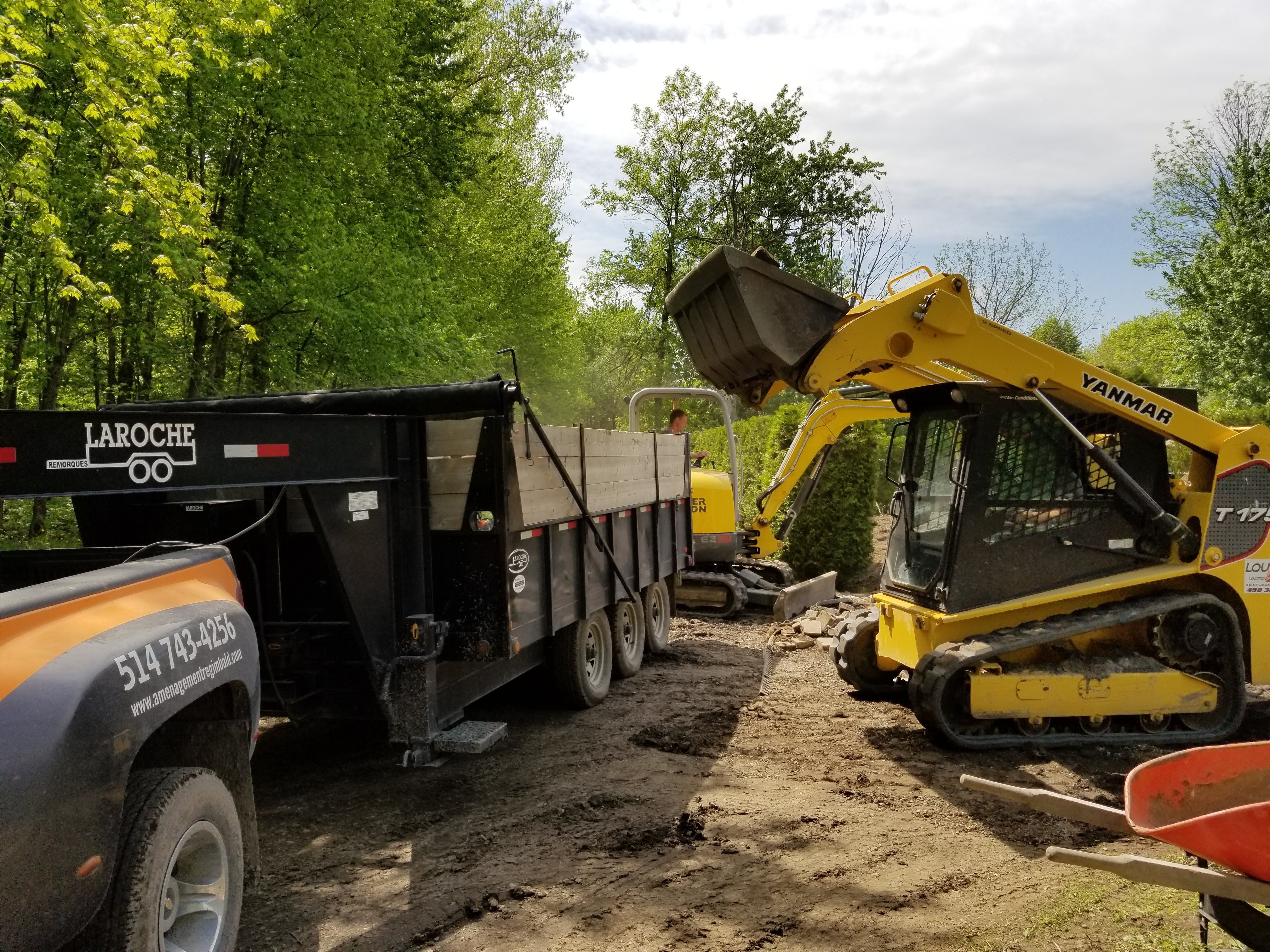 Exécution des travaux d'aménagement paysager