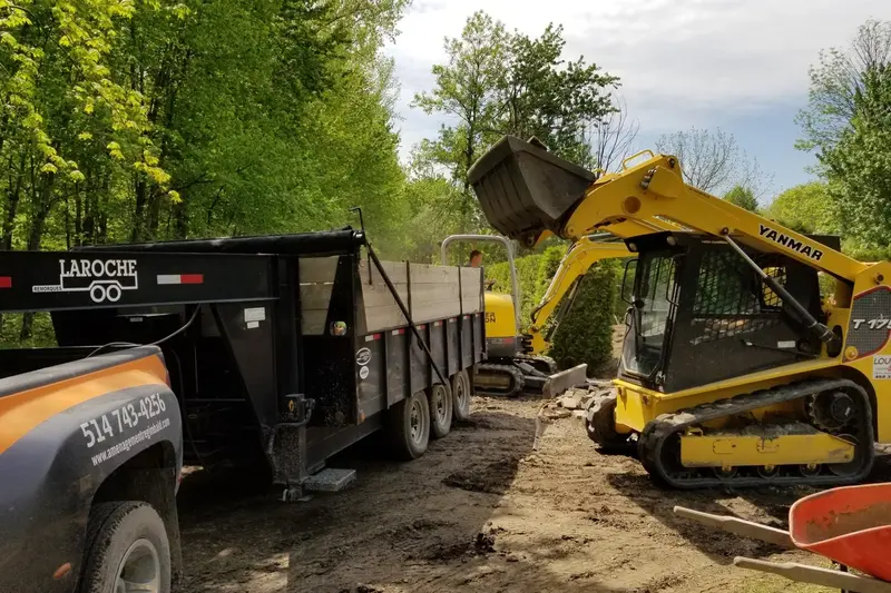 Exécution des travaux d'aménagement paysager