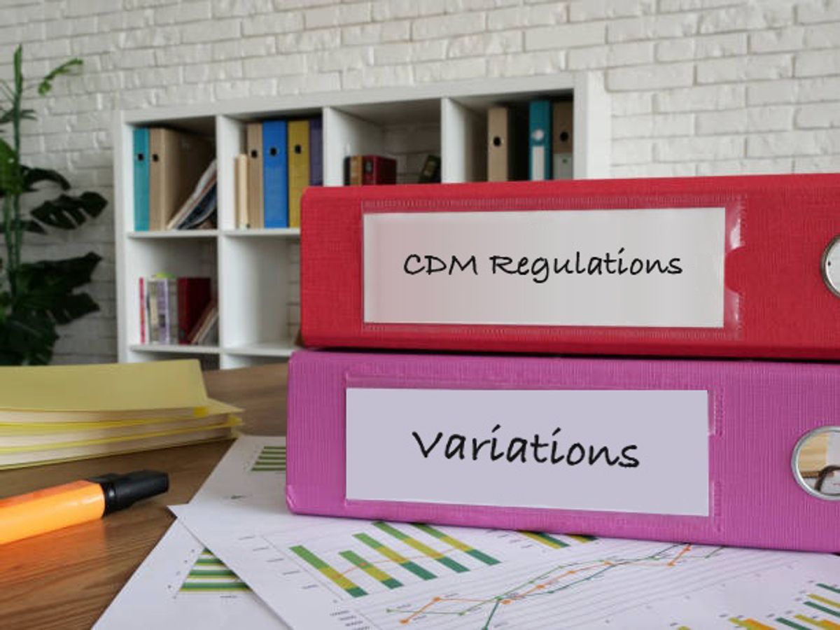 Project folders for CDM regulations and variations, prepared during pre-start coordination.