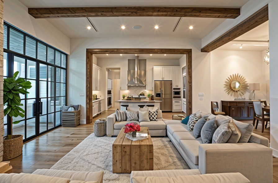 Open Concept Kitchen Living Room