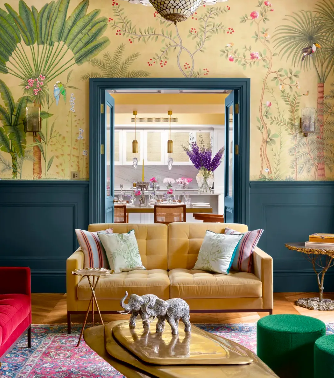 Living rooms with accent walls