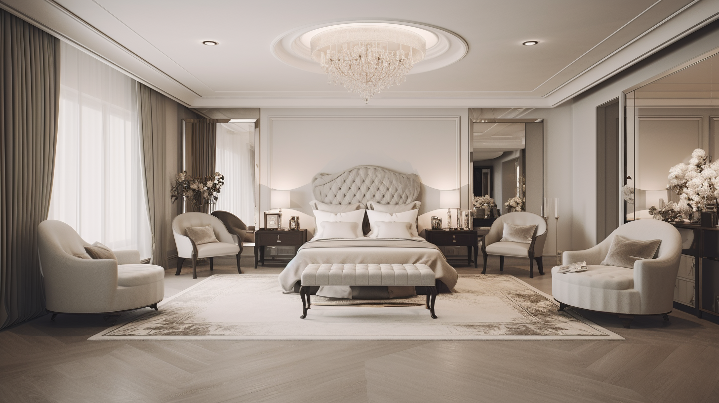 Master Bedroom With Sitting Area