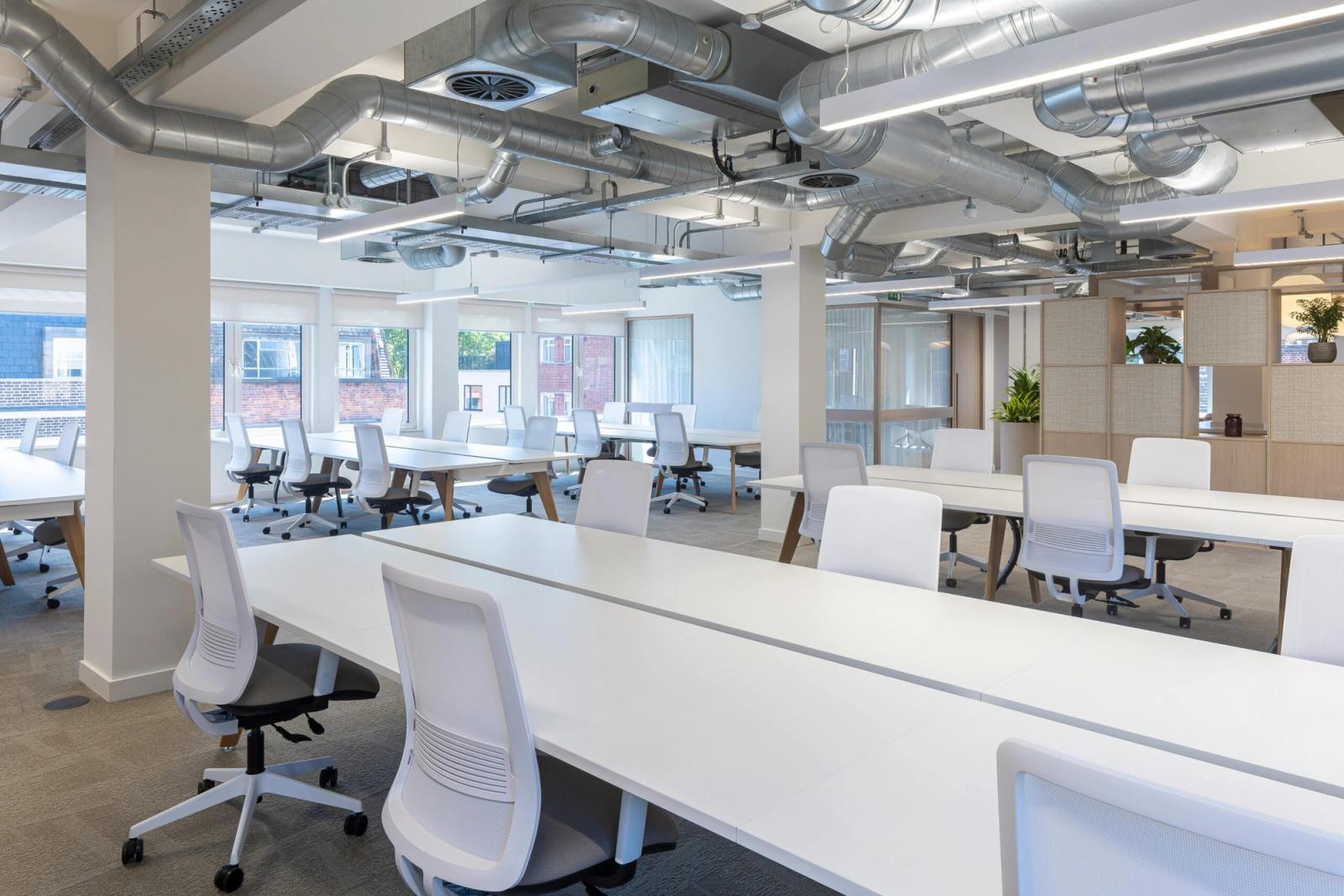 Contemporary light-filled workspace at Whitfield Court