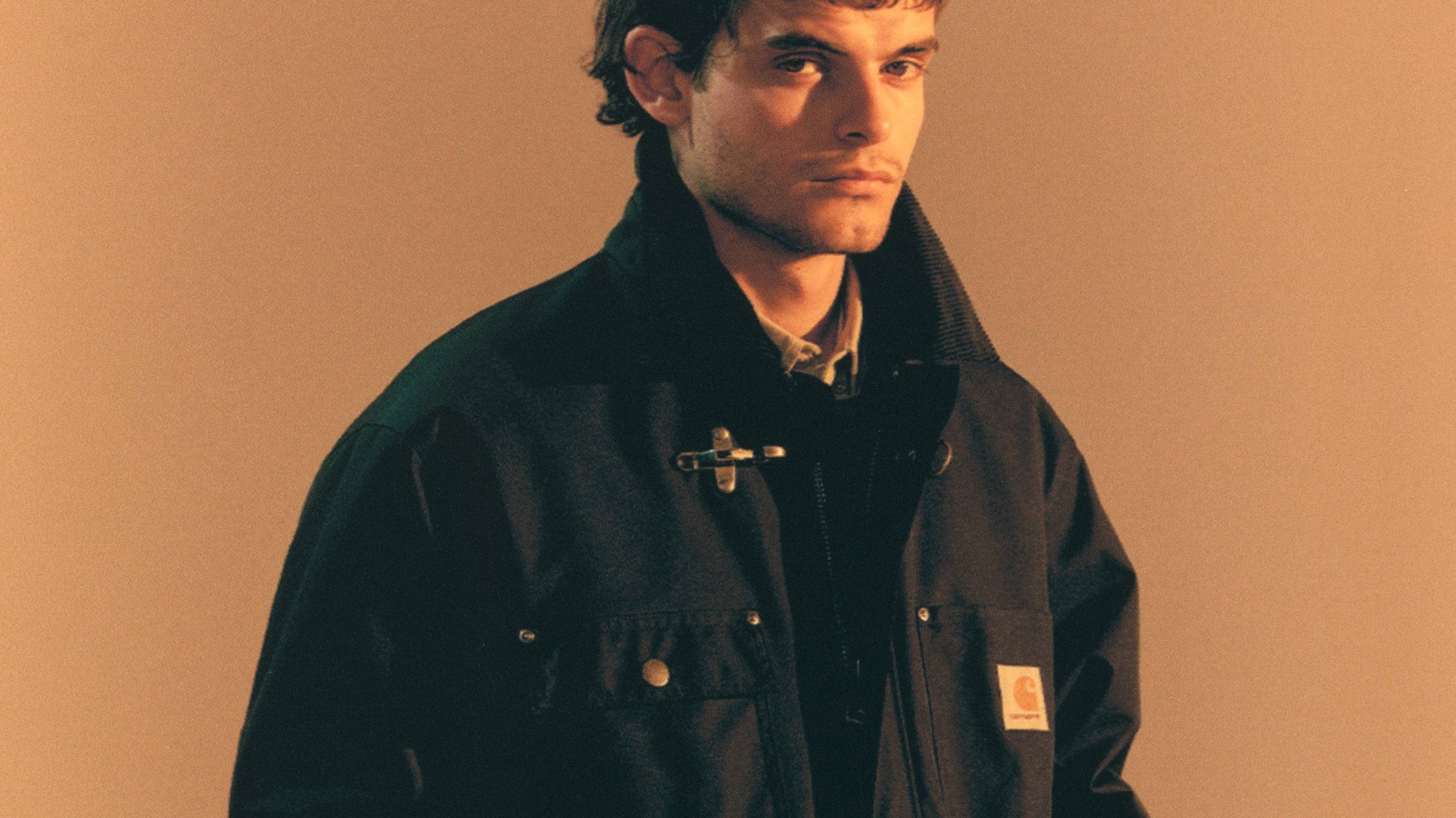 Model wearing an Adair Coat in Black