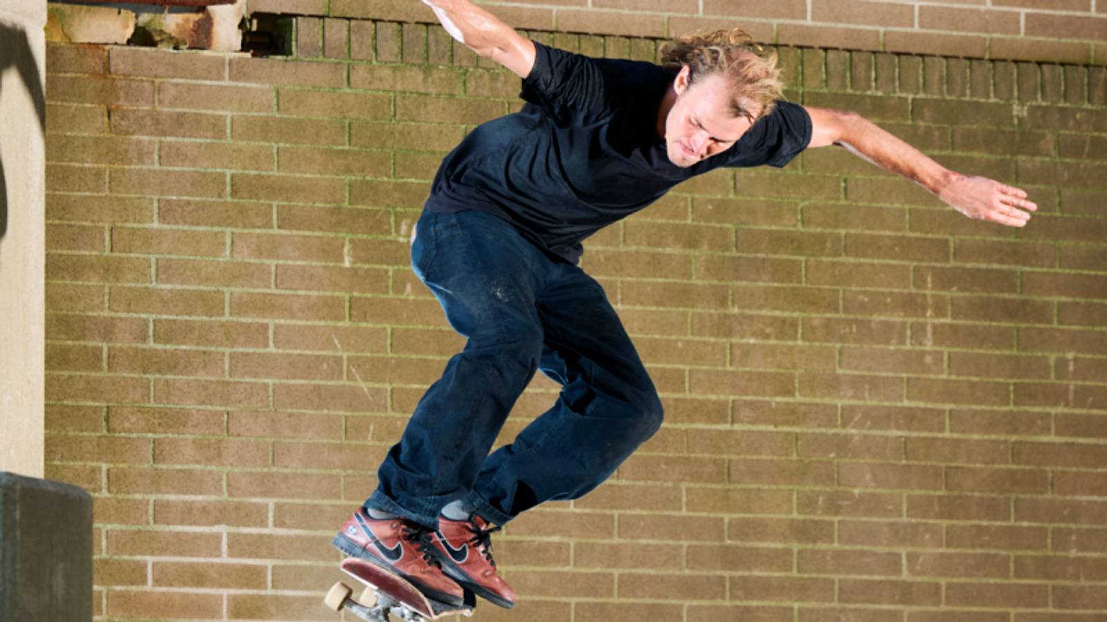 Skater doing a trick in Carhartt WIP Skate shoot