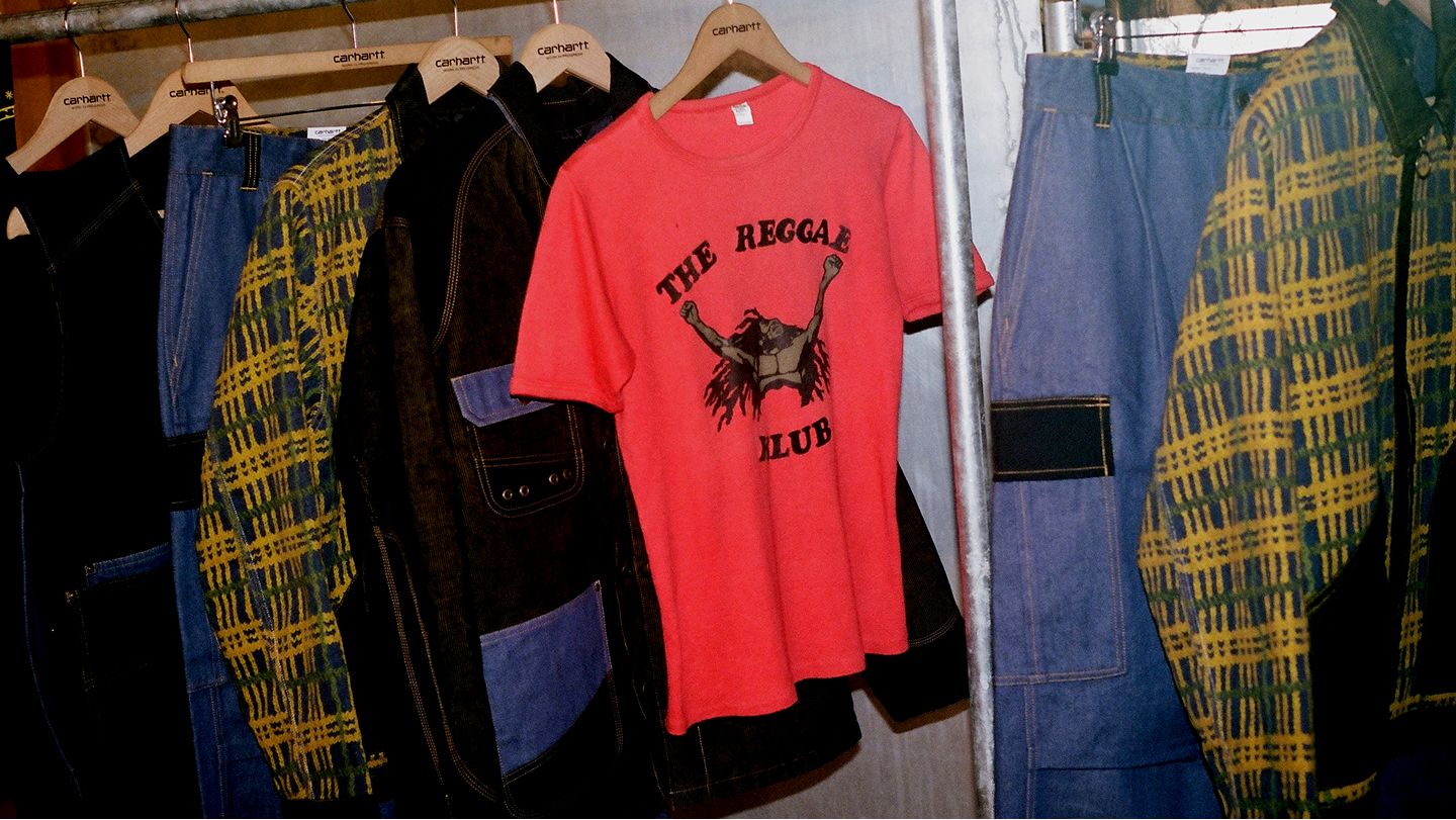 The Reggae Klub T-Shirt along with items from the Carhartt WIP x Nicholas Daley Collection