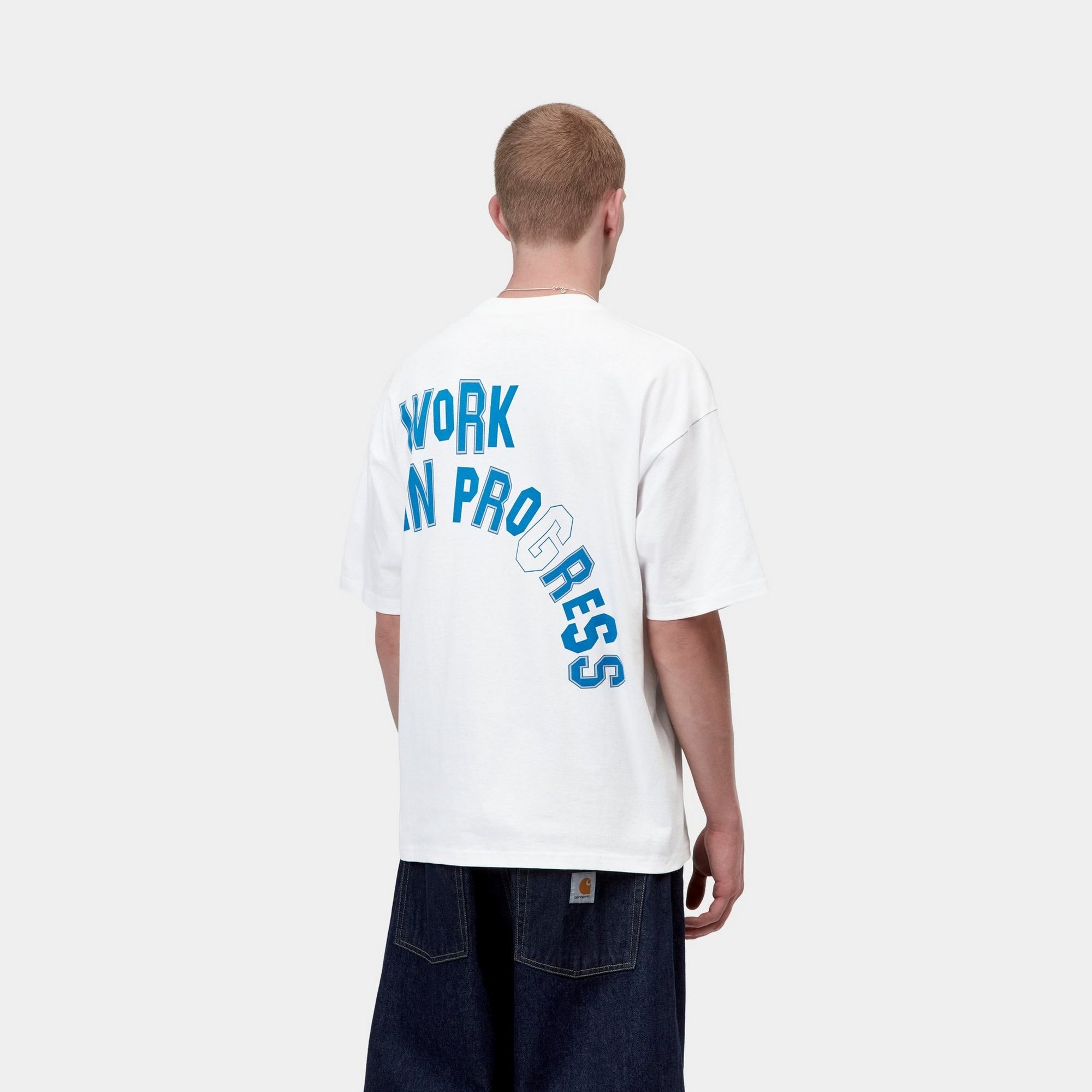 Model wearing Well Built T-Shirt in White