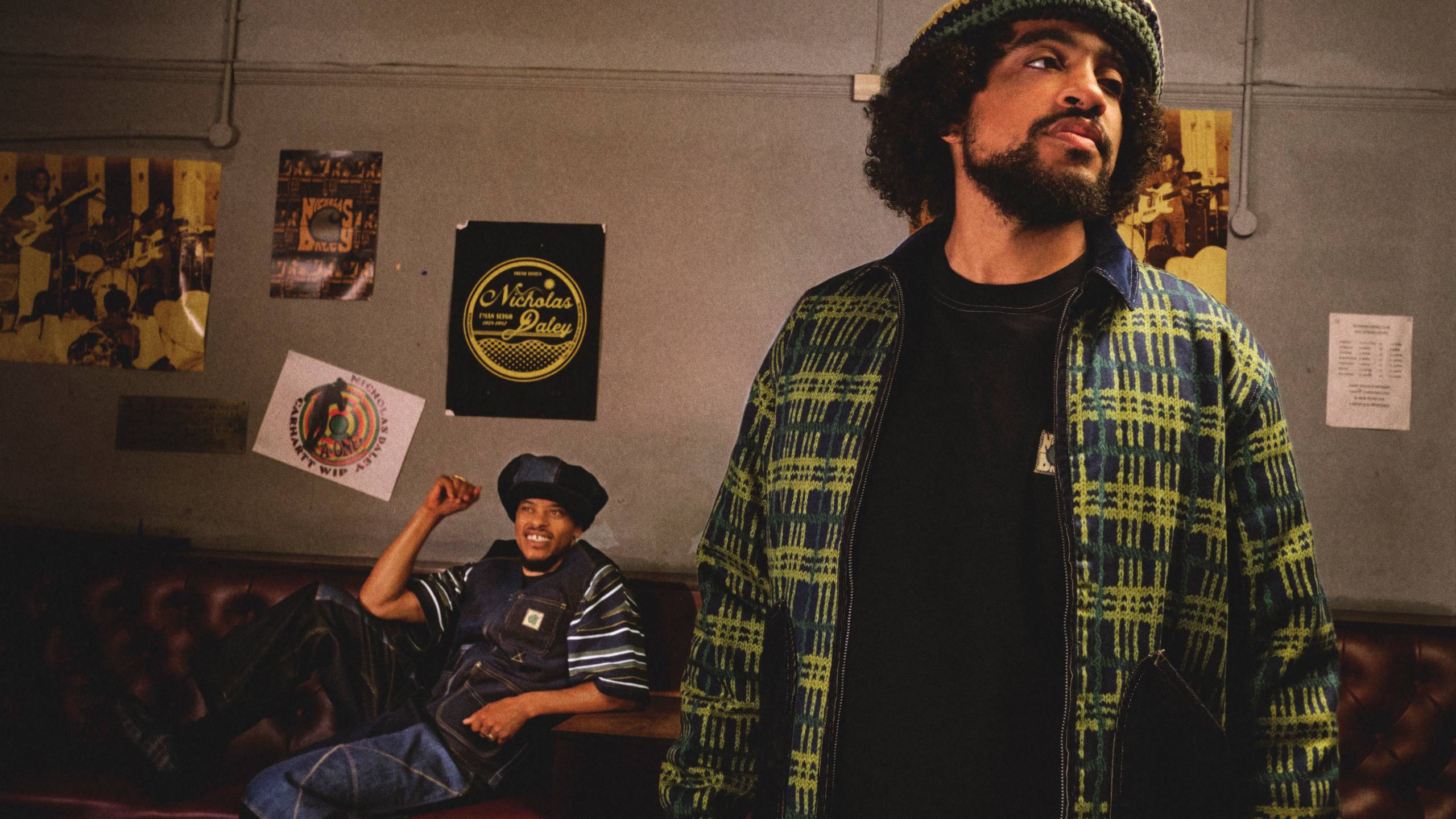 Models wearing items from the Nicholas Daley x Carhartt WIP Collaboration