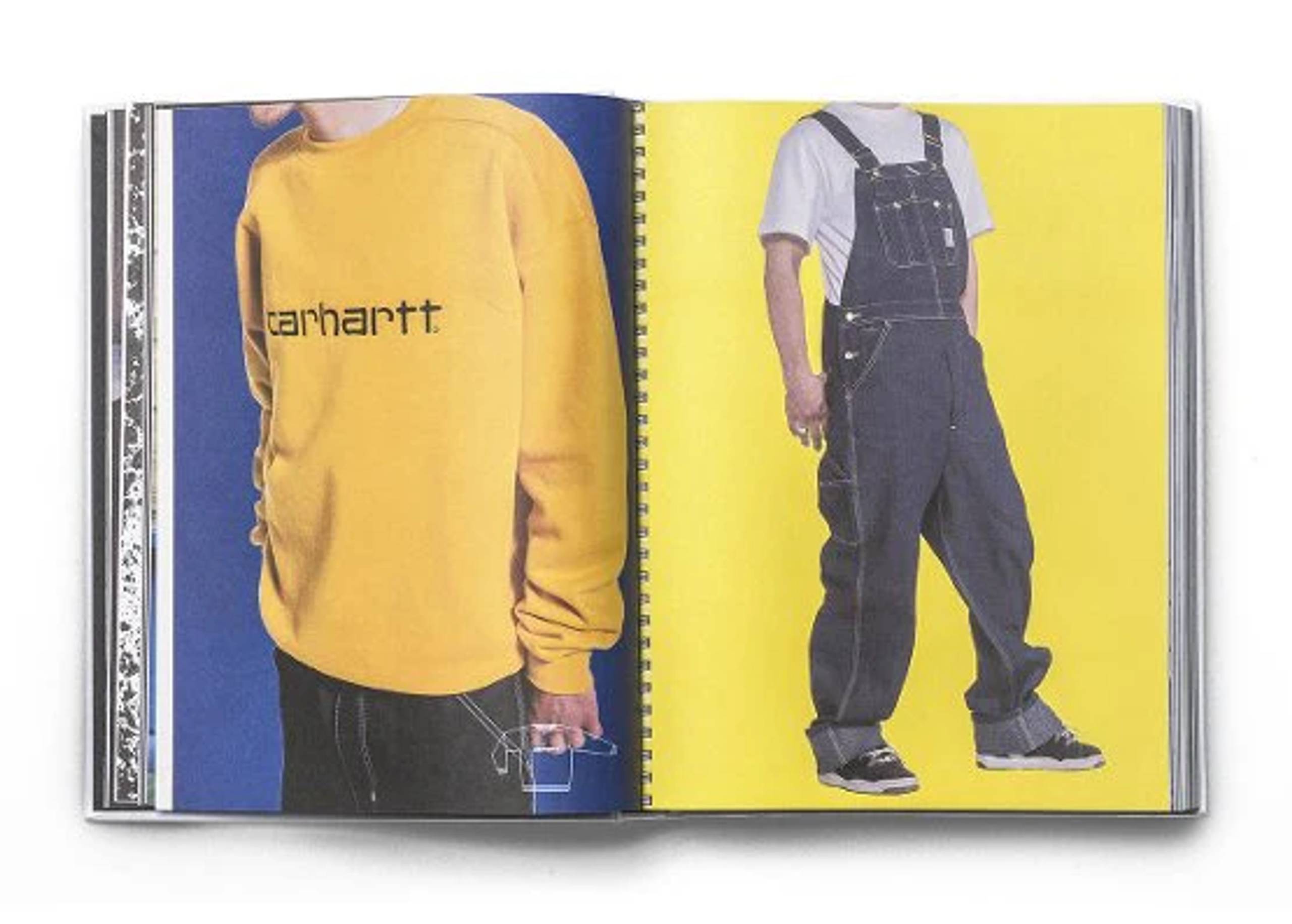Photo of model wearing overalls in Carhartt WIP Archives Book