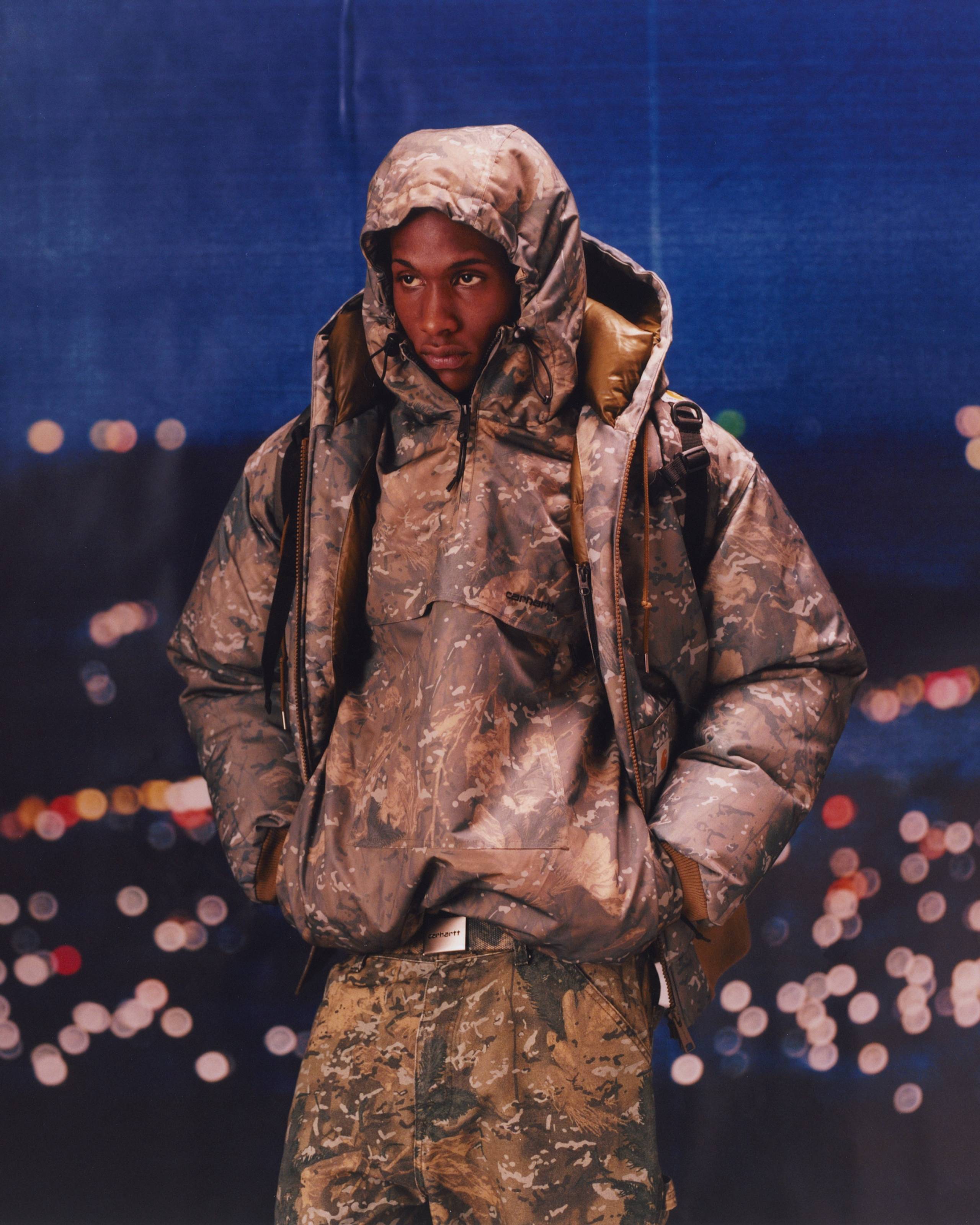 Model wearing items from the Carhartt WIP F/W25 Men's Lookbook