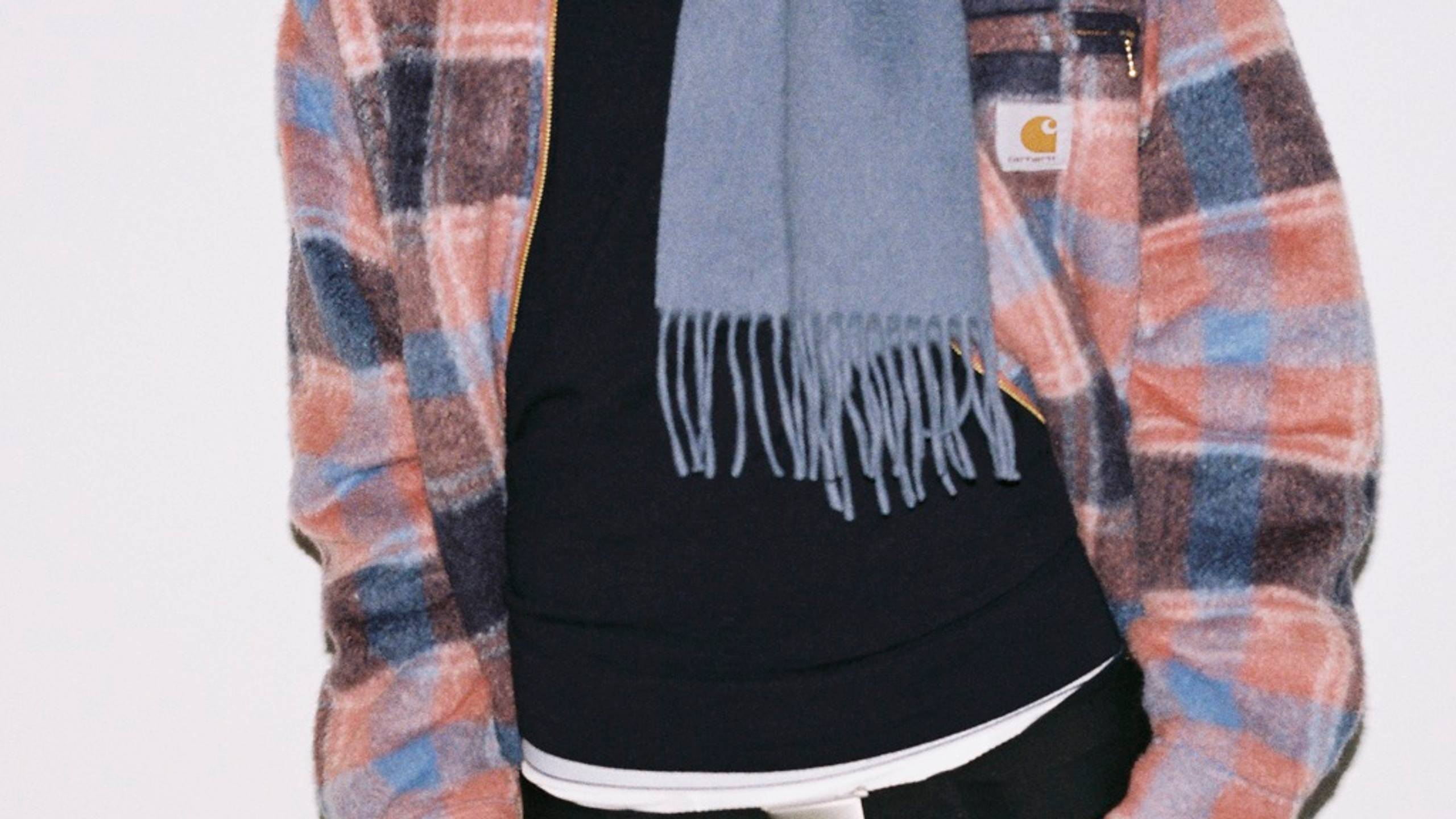 Closeup of Model in the F/W25 Store Exclusives shoot