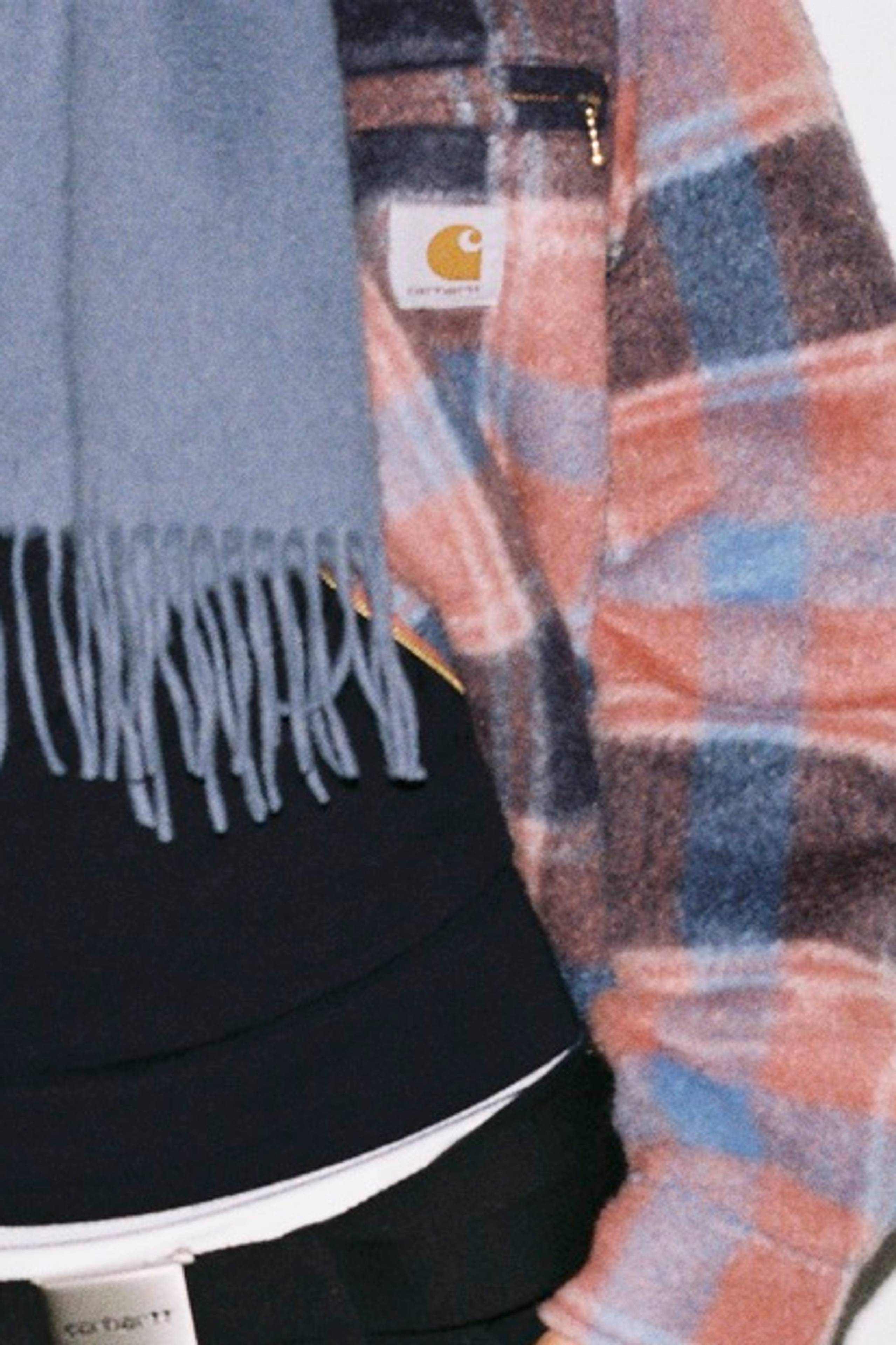 Closeup of Model in the F/W25 Store Exclusives shoot