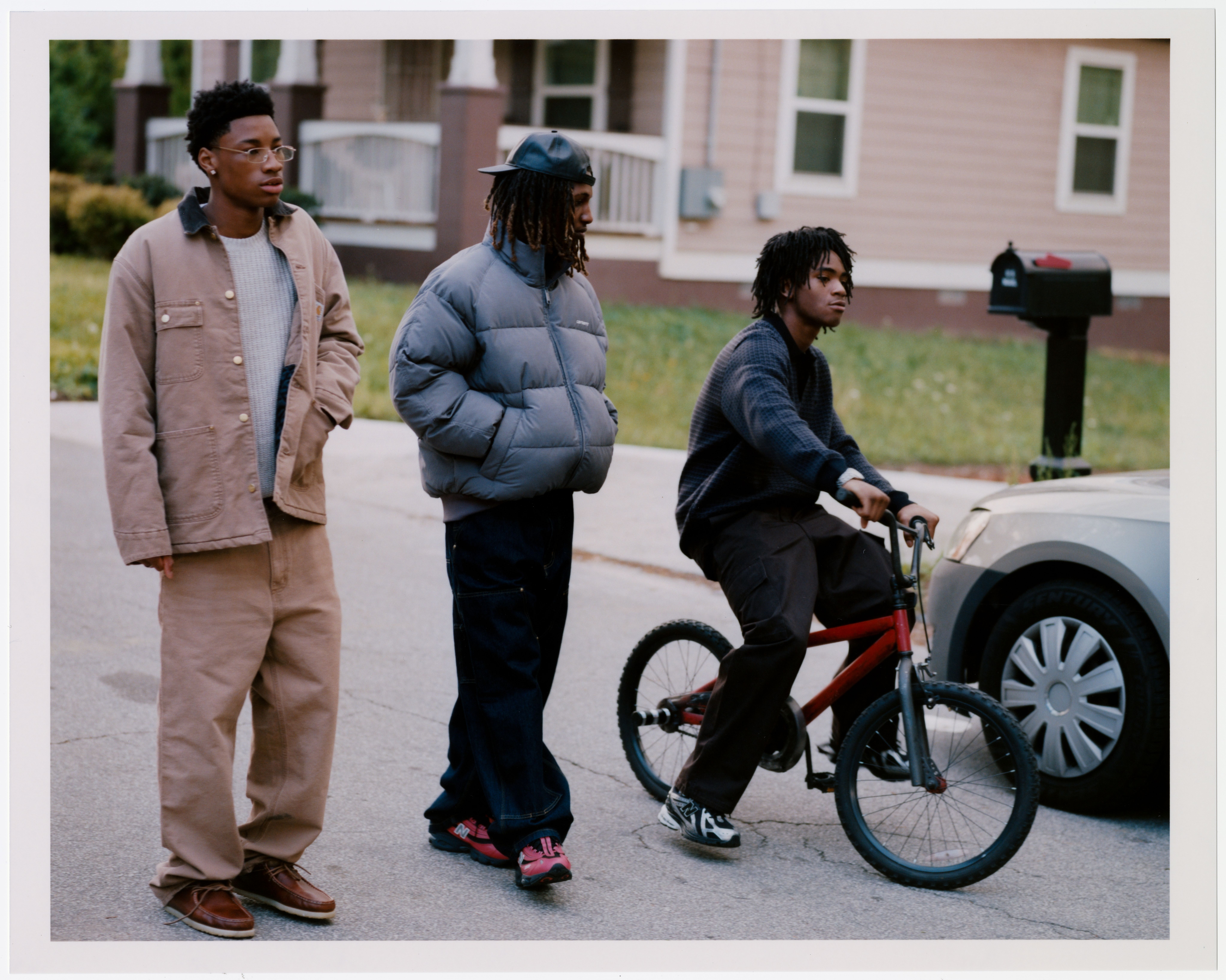 Models wearing Carhartt WIP items in the Fall 2025 Campaign shot by Dan Regan