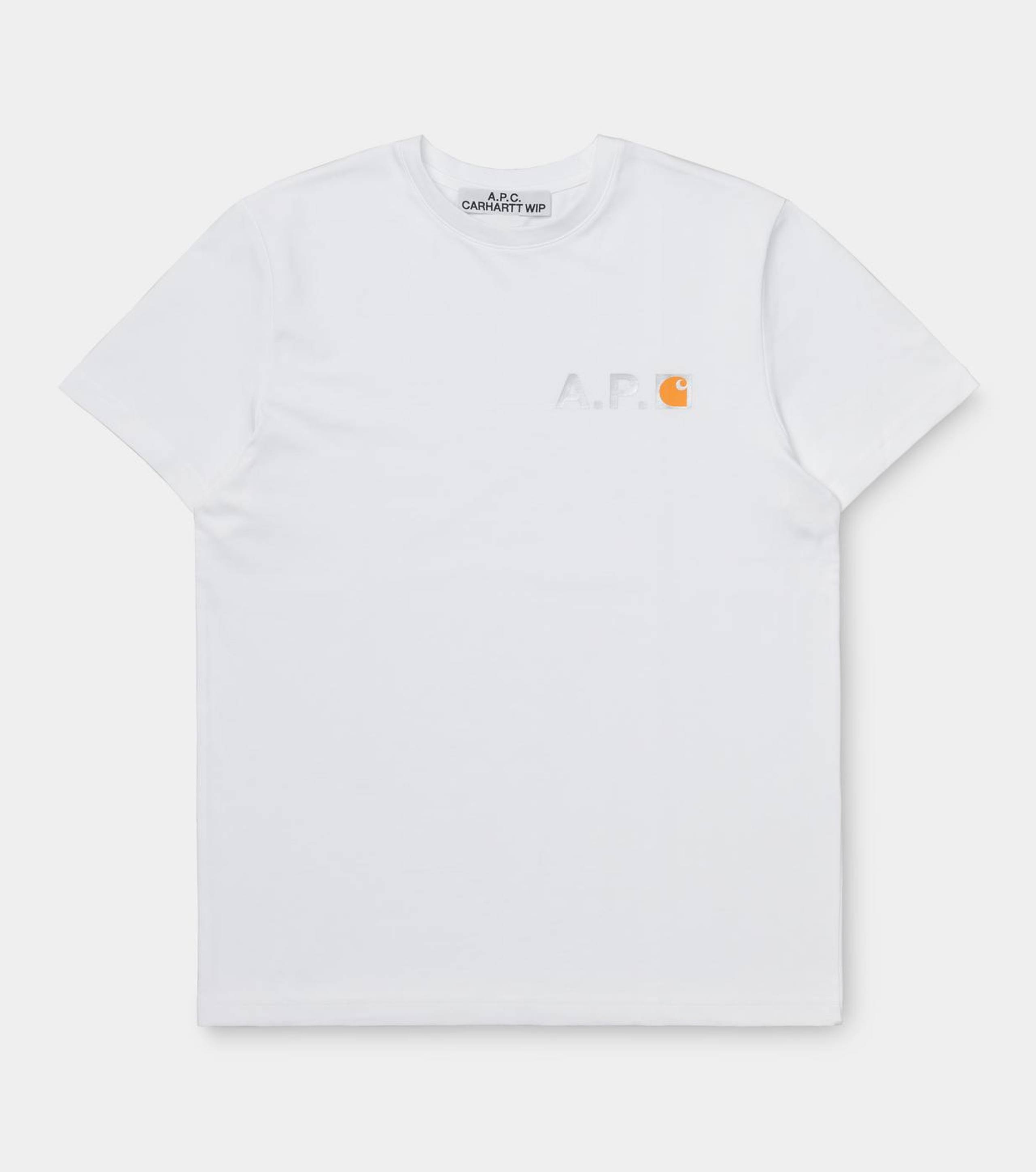 A.P.C. x Carhartt WIP script t-shirt in white