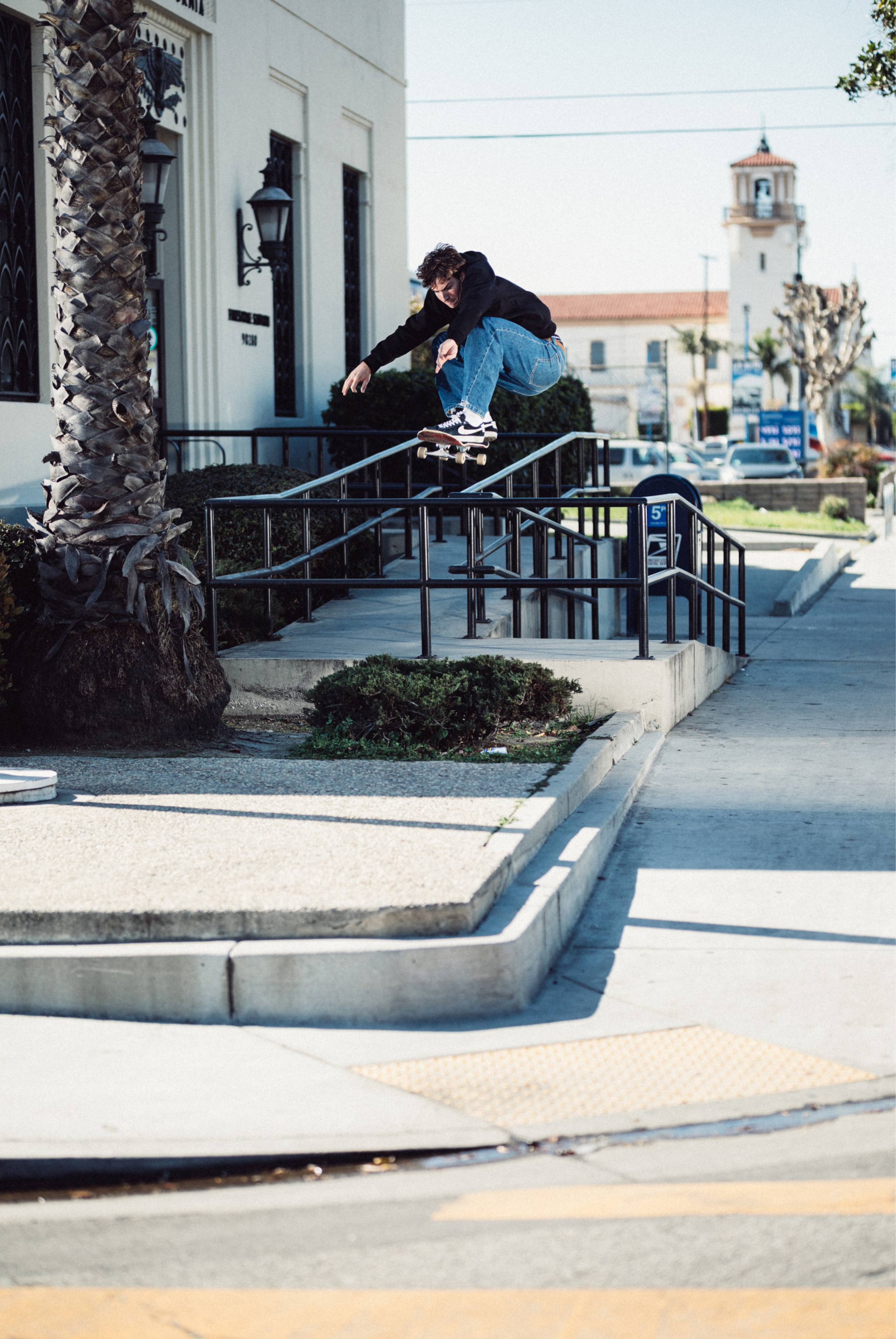 Skater Riley Pavey doing an Ollie in Precious Skate film