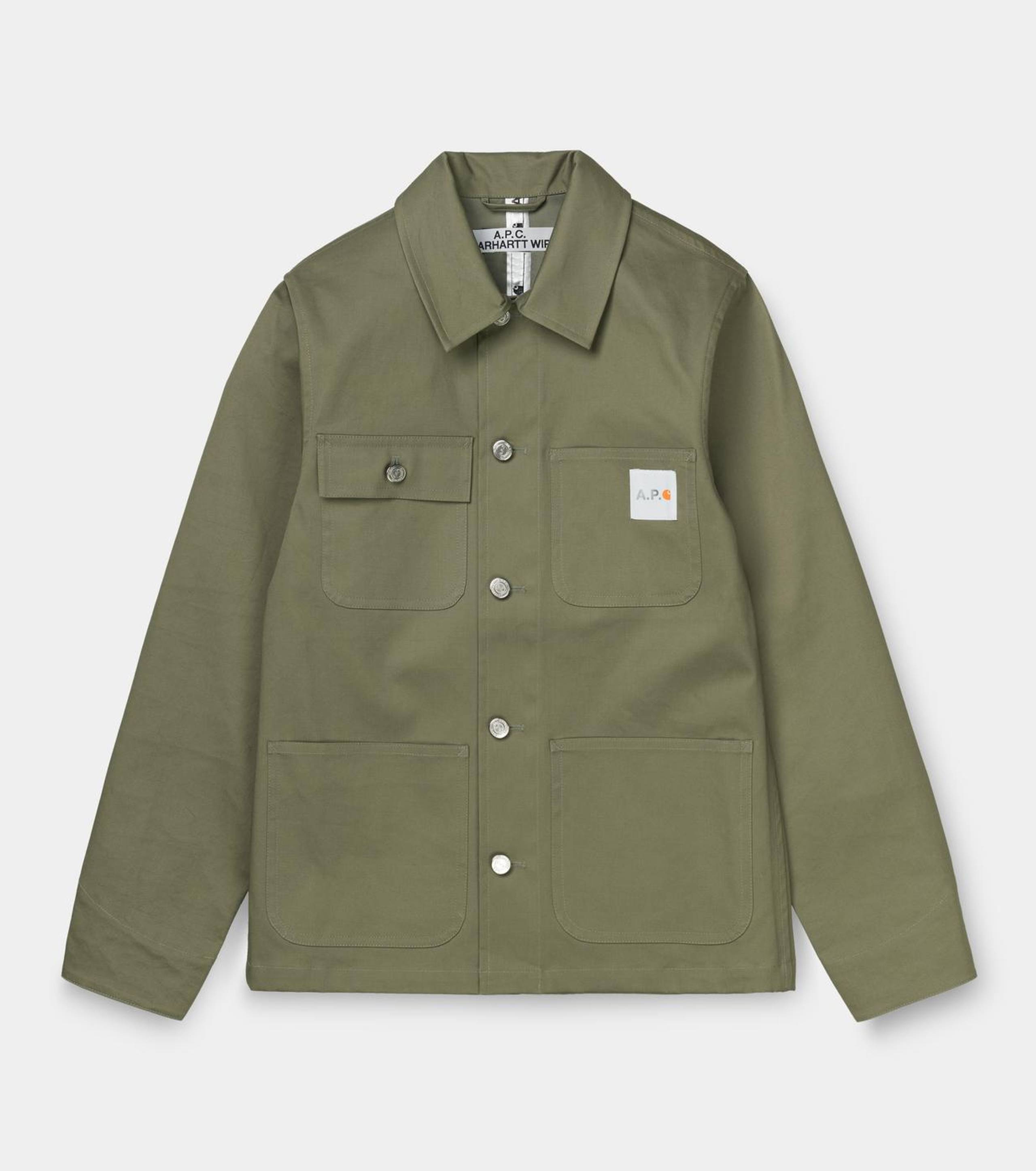 Carhartt WIP x A.P.C. Chore Coat in Army Green