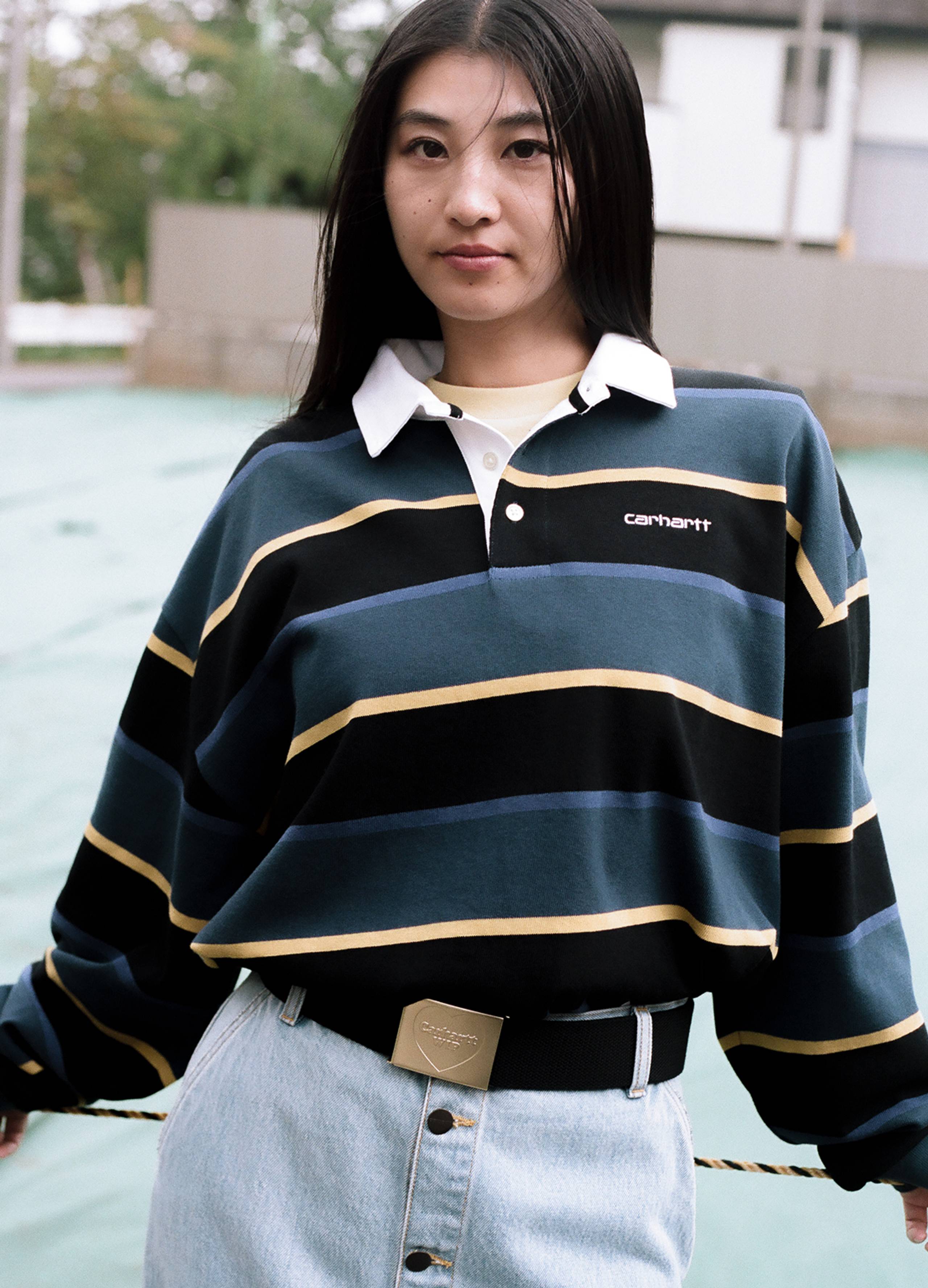 Model wearing a L/S Archie Polo from the S/S25: Store Exclusives Collection