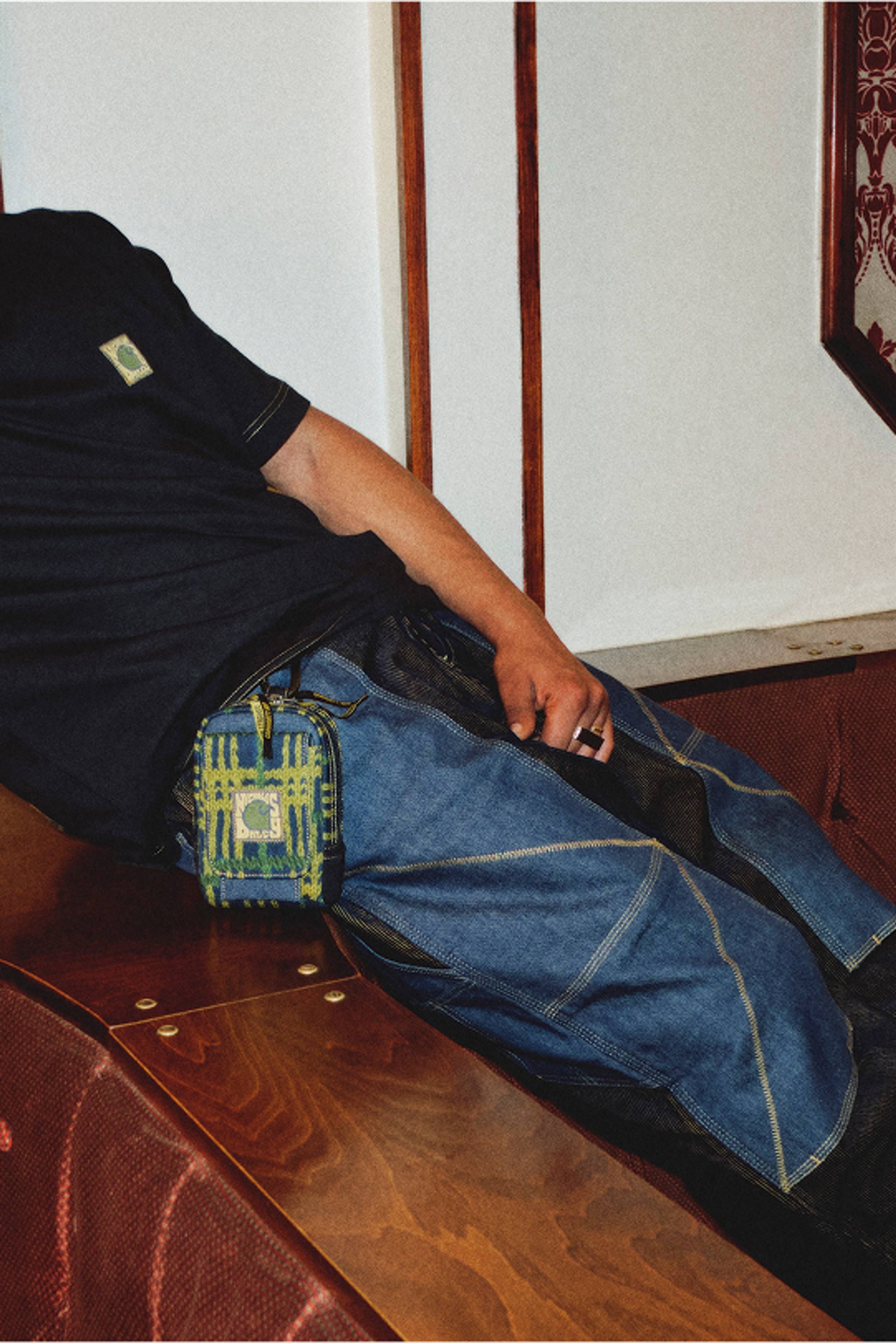 Artist Pink Siifu wearing Nicholas Daley x Carhartt WIP Collaboration