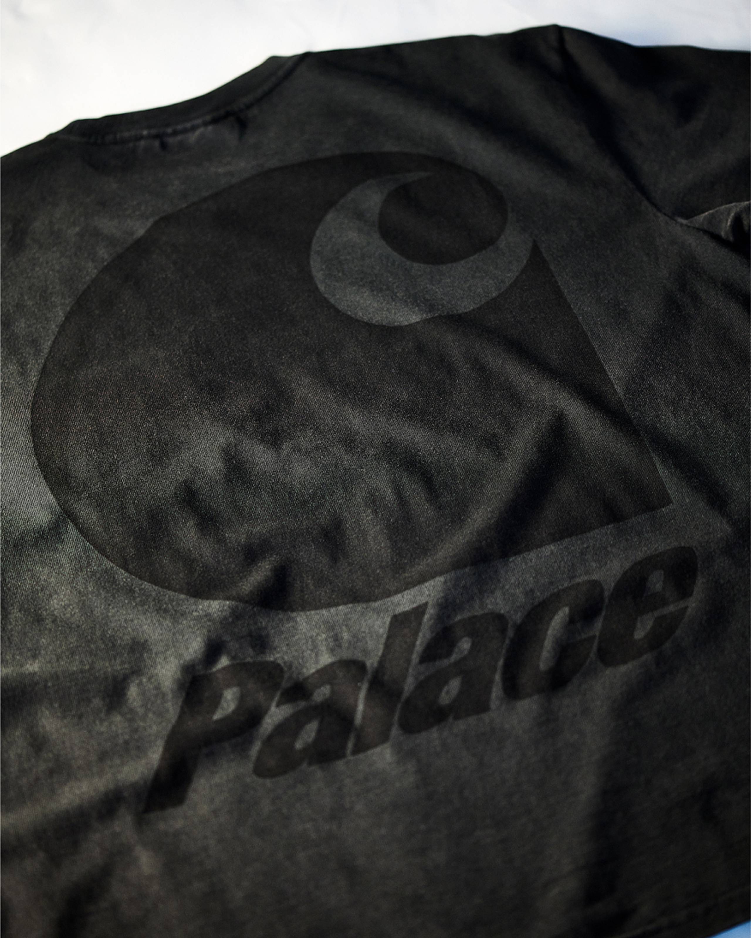 Back graphic of grey Carhartt WIP x Palace T-Shirt