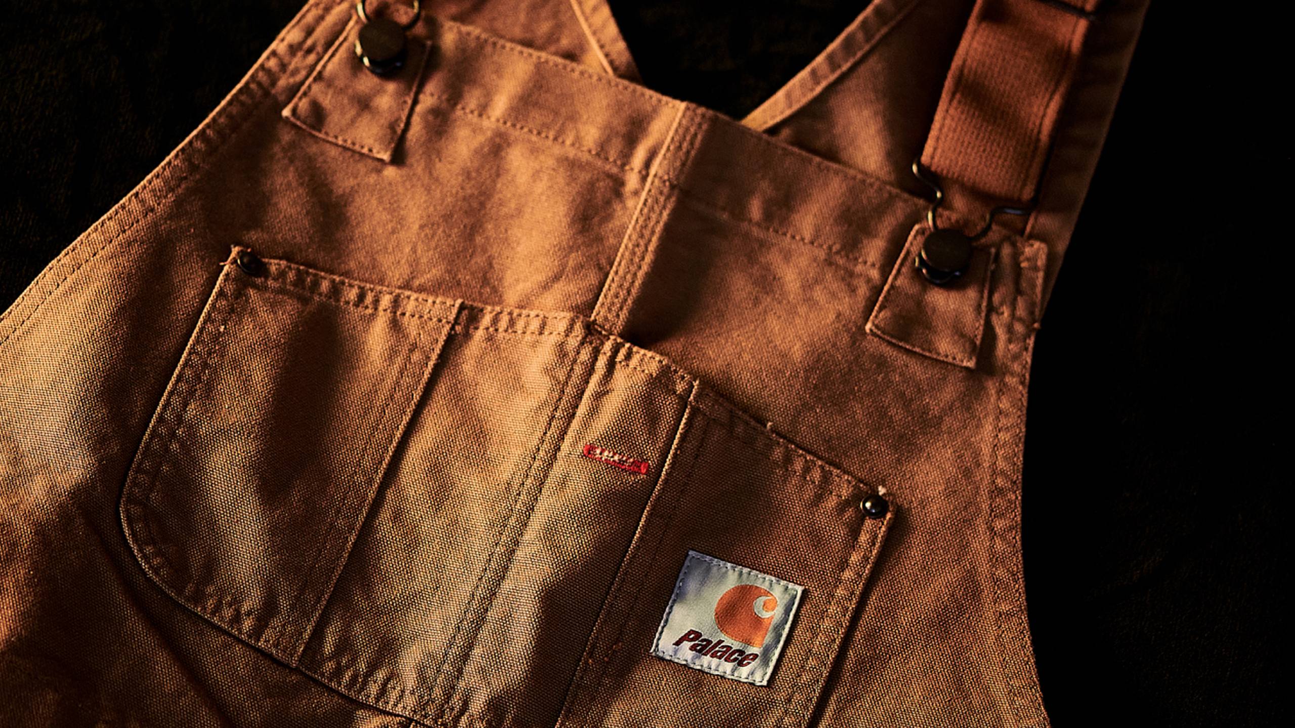 Carhartt WIP x Palace Overalls in Dusty Hamilton Brown