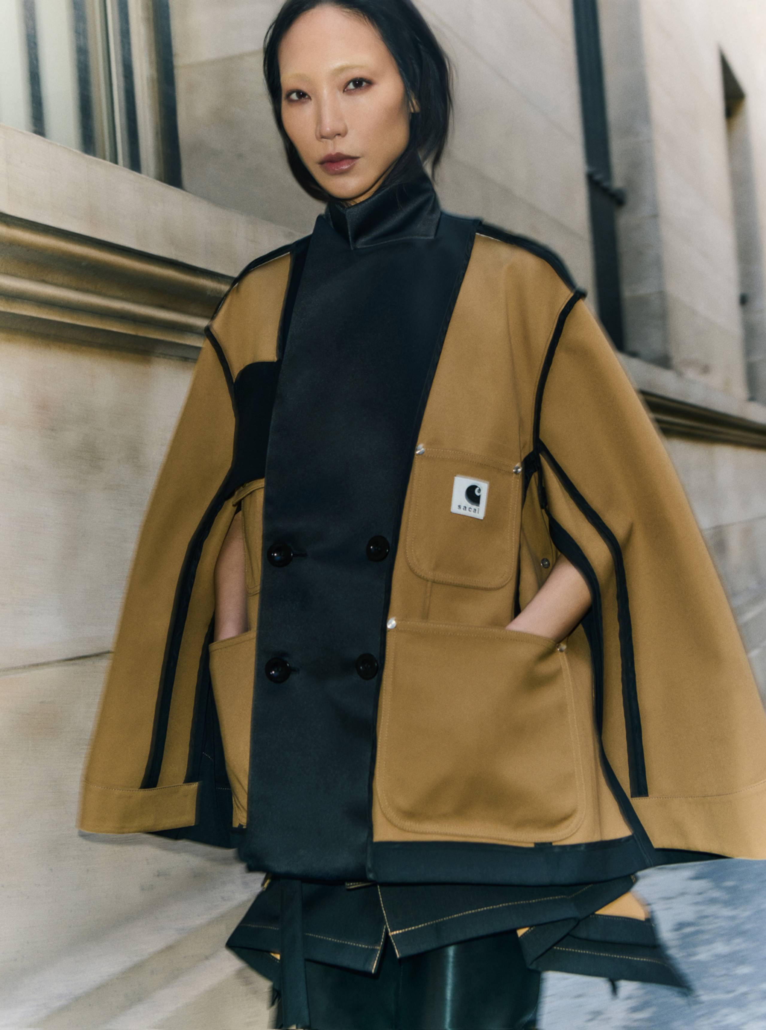 Model Wearing Carhartt WIP x Sacai