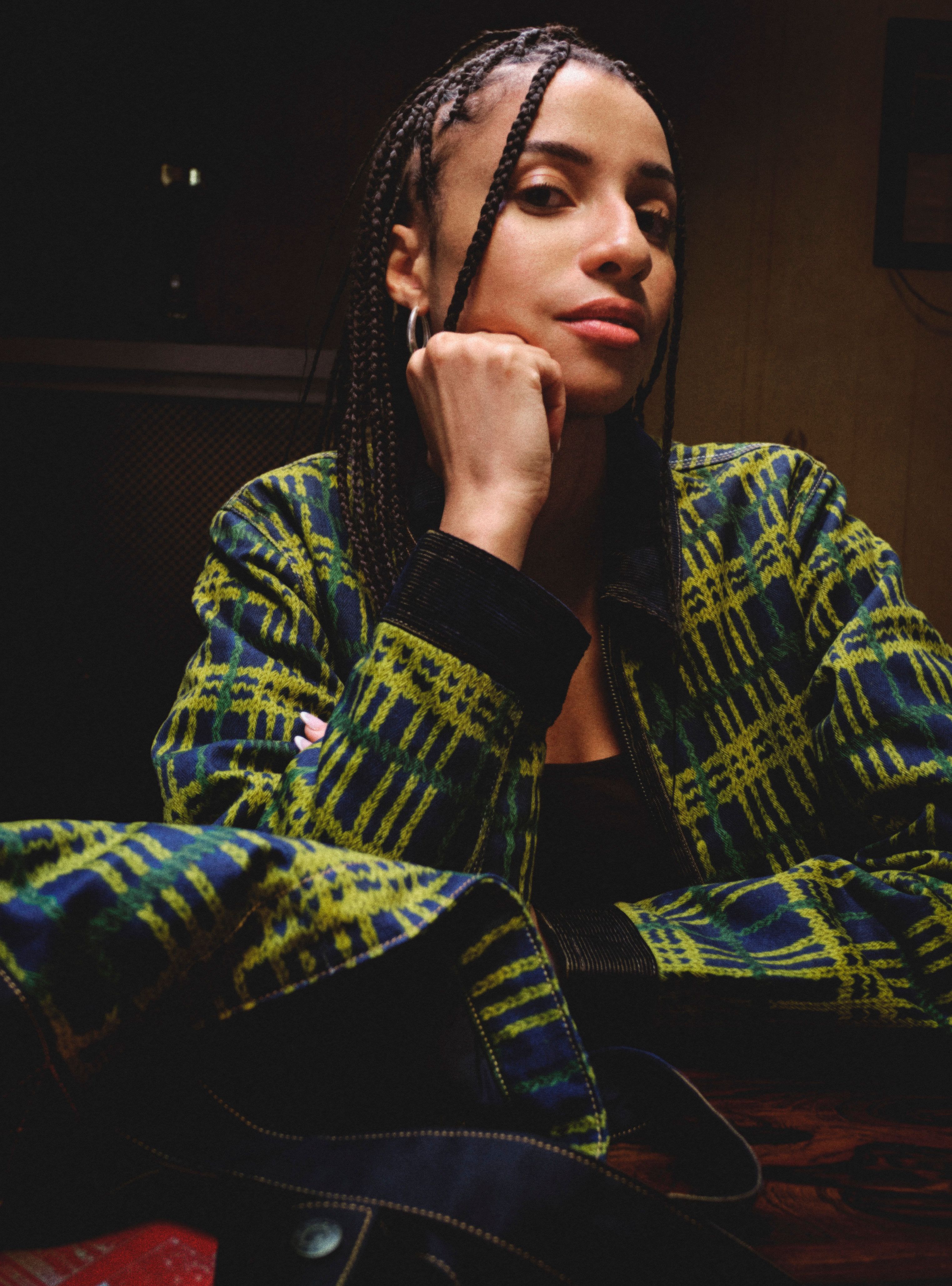 Model wearing a jacket from the Nicholas Daley x Carhartt WIP Collaboration