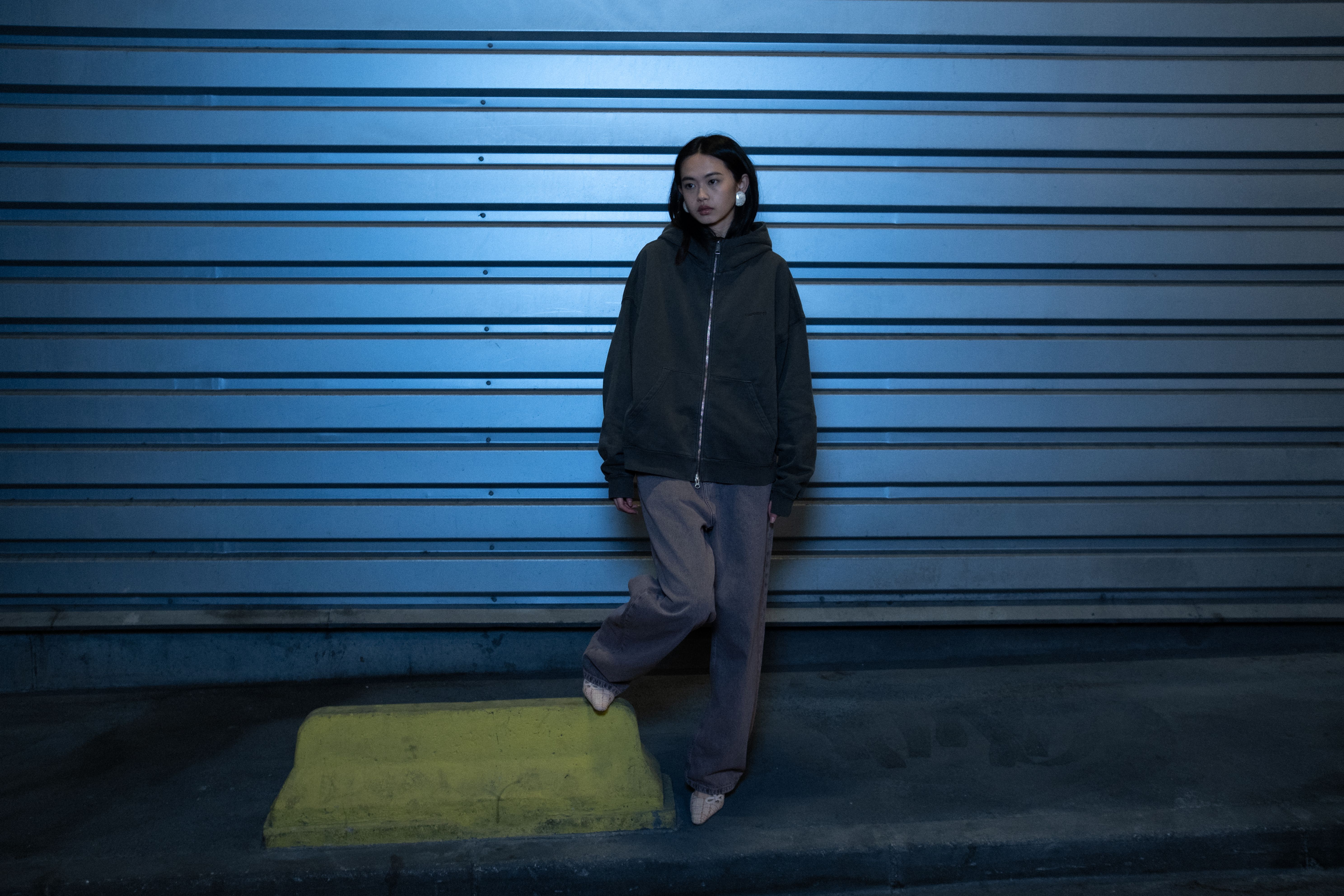 Model wearing Carhartt WIP items from the Women's Edit shoot