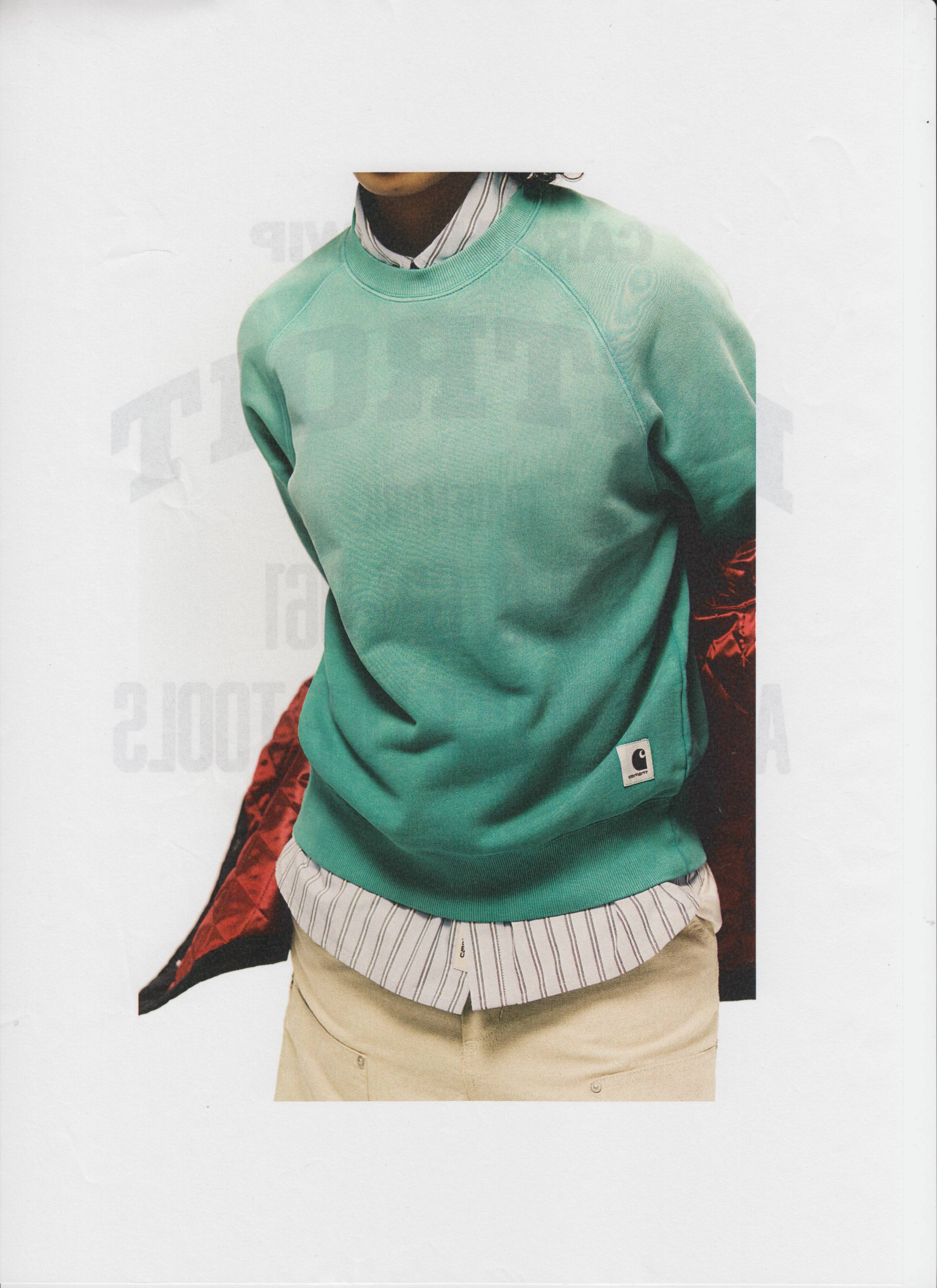 Model wearing Carhartt WIP Hudson sweatshirt