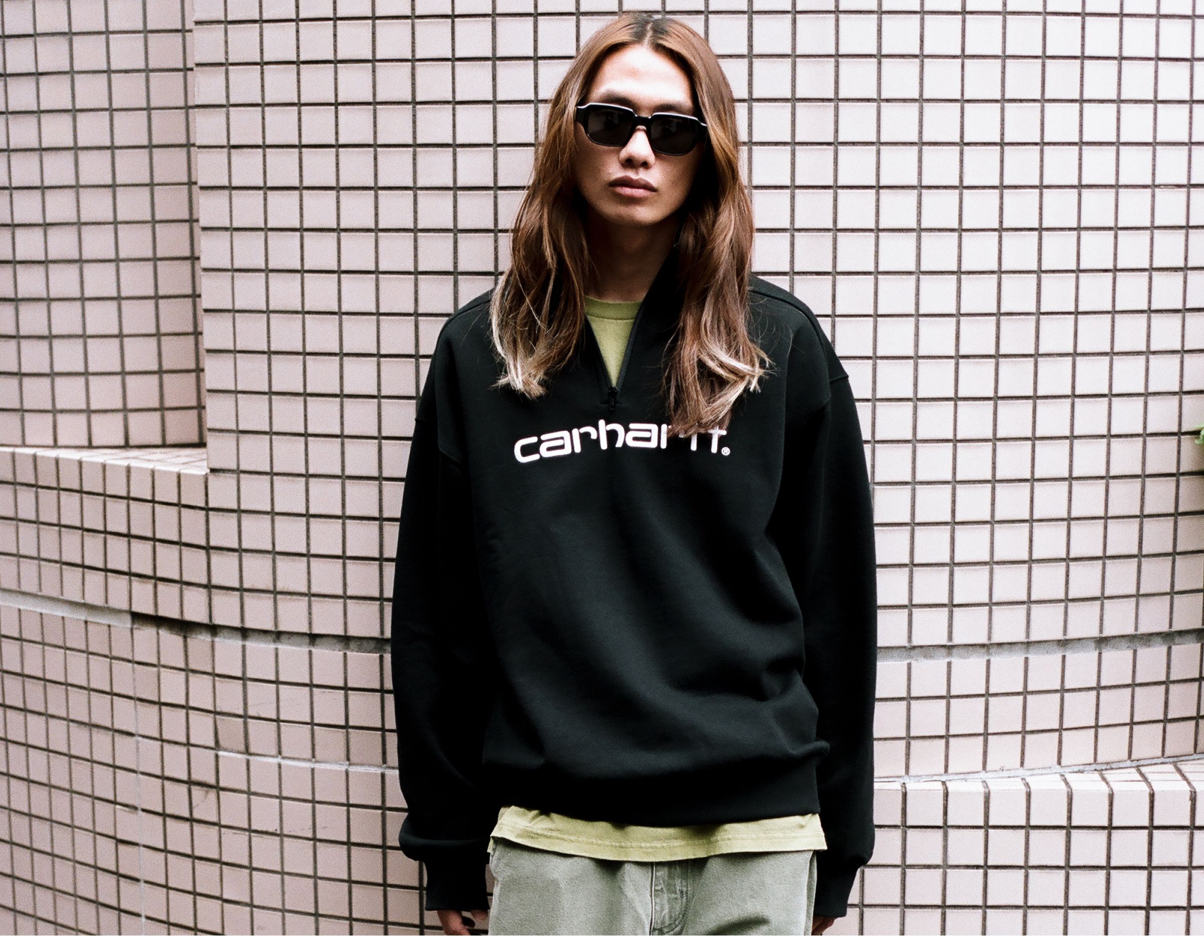 Model wearing items from Carhartt WIP S/S25: Store Exclusives Collection