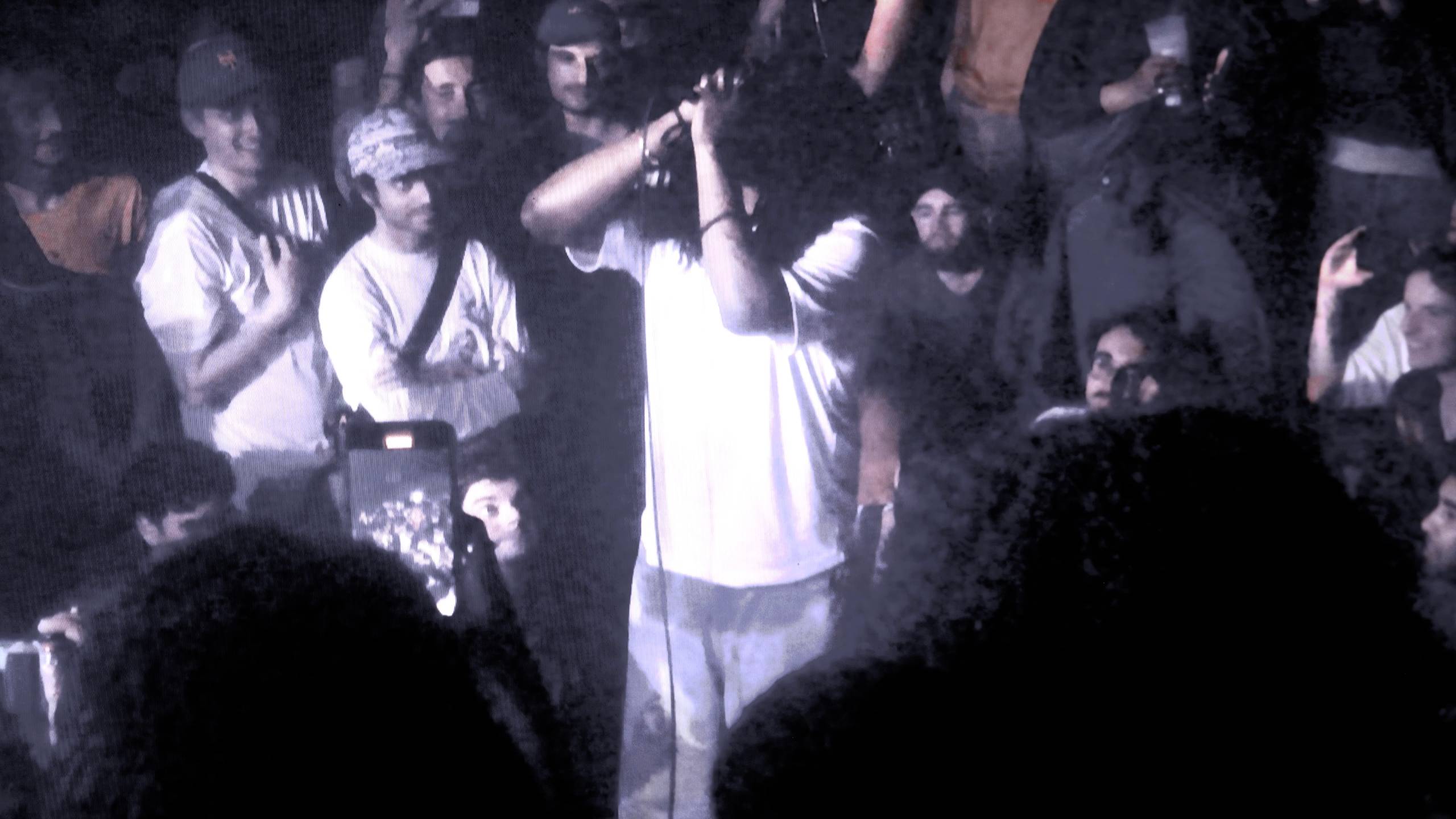 Person in a crowd