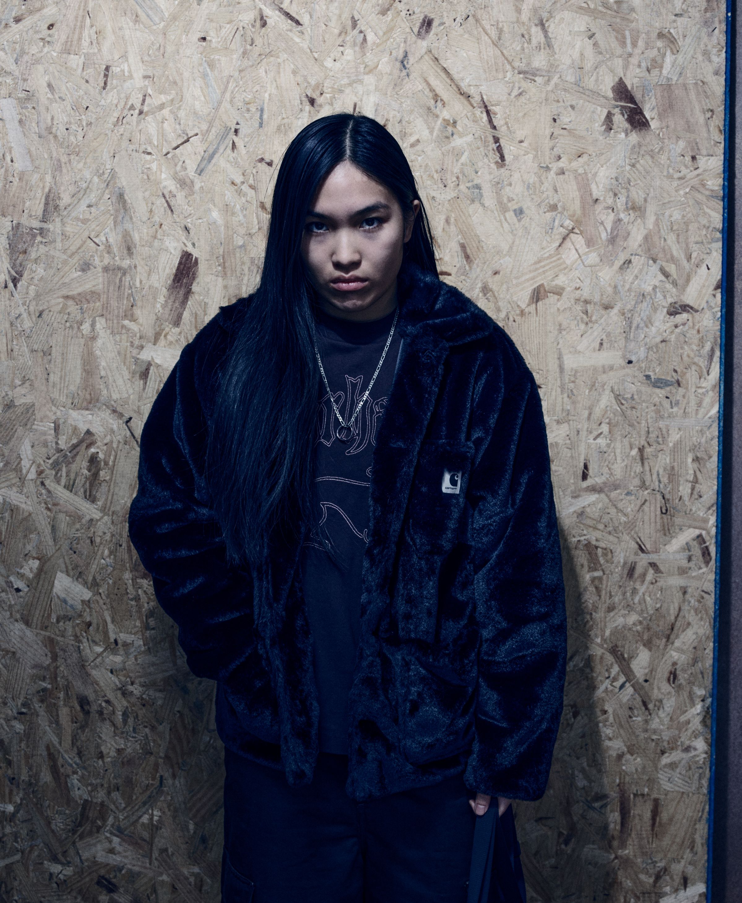 Model wearing a Women’s Olney Michigan Coat in Black