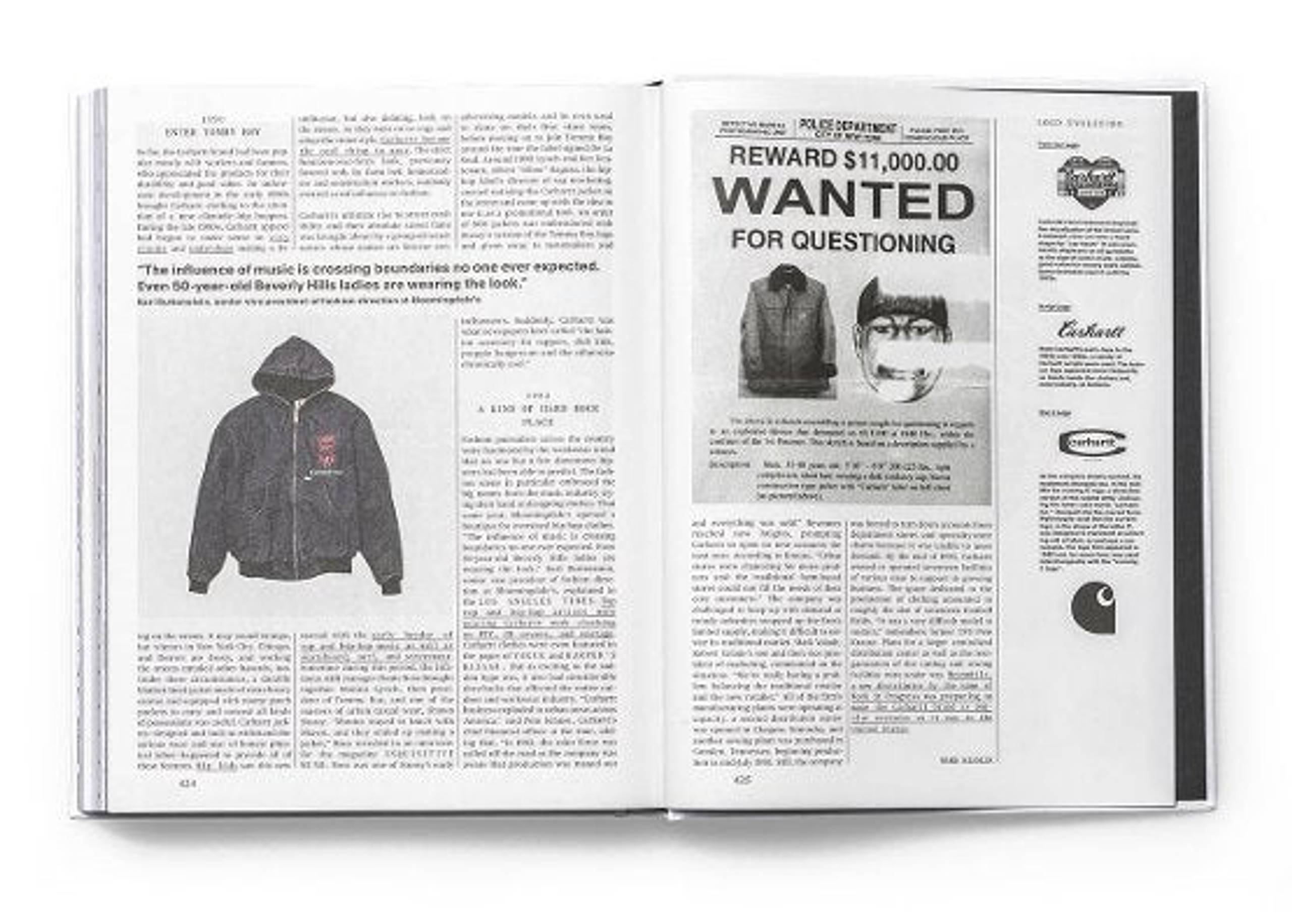 Photo of wanted poster in Carhartt WIP Archives Book