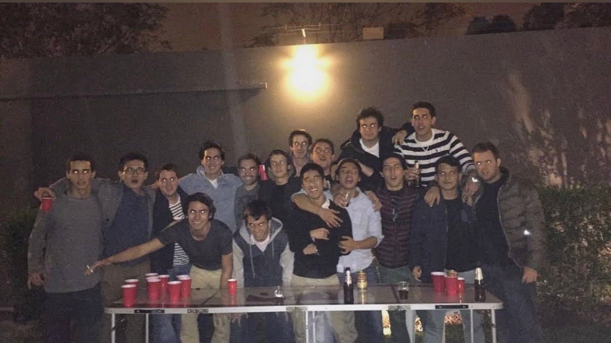 The whole crew, all together