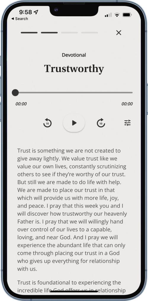 First15 Devotional as viewed on a mobile device