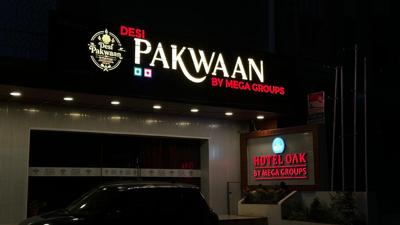 Illuminated shop name board, branded mobile van and auto rickshaw from a Diwali-season advertising campaign by The Mediaverse