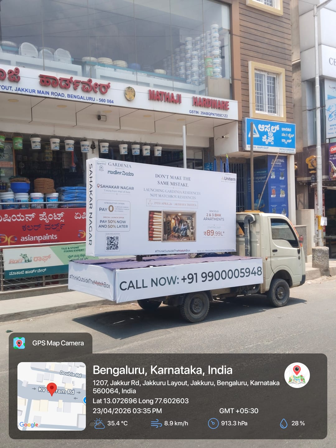 Branded mobile van and a newspaper insert from a wedding-season jewellery advertising campaign by The Mediaverse