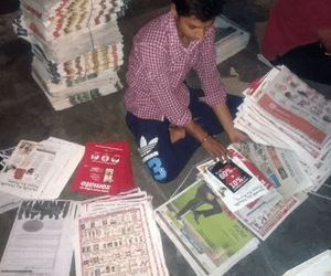 Delhi NCR newspaper insertion service delivering bulk pamphlet distribution in apartments and high-density residential areas