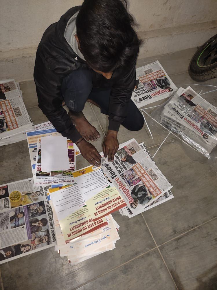 Newspaper insertion service in Chennai using leading Tamil newspapers for large-scale pamphlet distribution across households